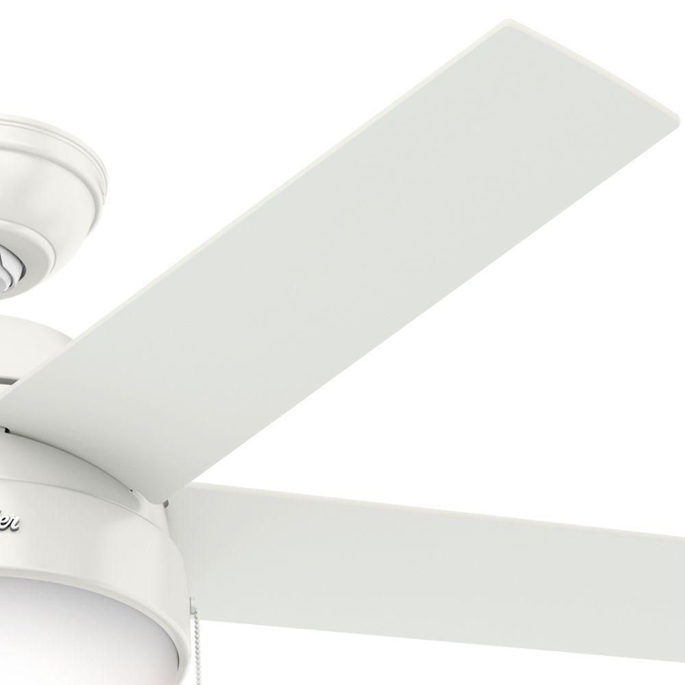 46 inch Anslee Fresh White Ceiling Fan with LED Light Kit and Pull Chain