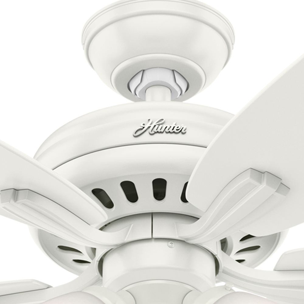 52 inch Newsome Fresh White Ceiling Fan with LED Light Kit and Pull Chain