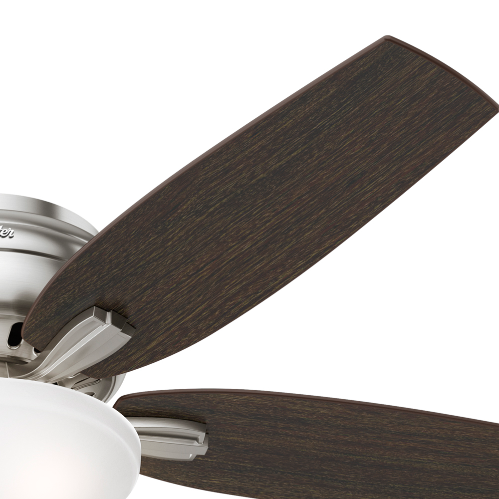 52 inch Newsome Brushed Nickel Low Profile Ceiling Fan with LED Light Kit and Pull Chain