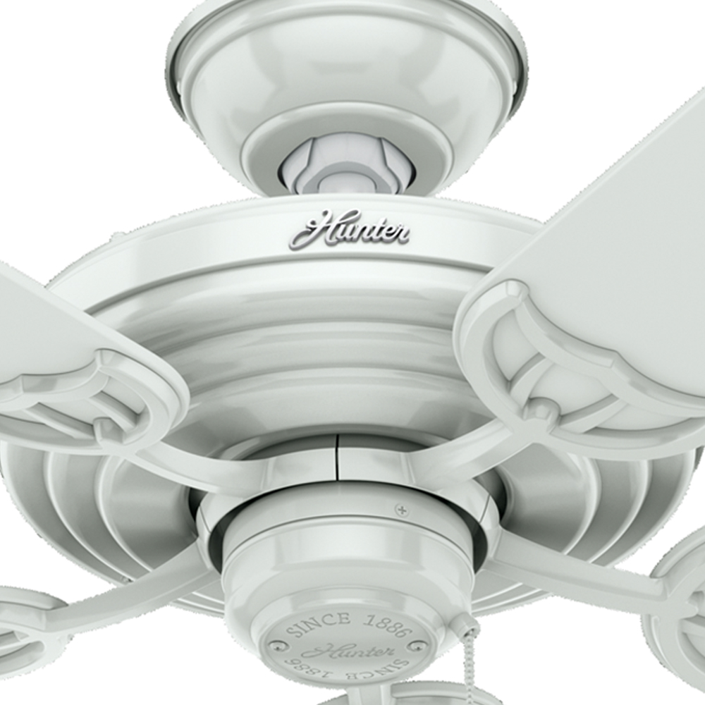 52 inch Sea Air White Indoor/Outdoor Ceiling Fan and Pull Chain