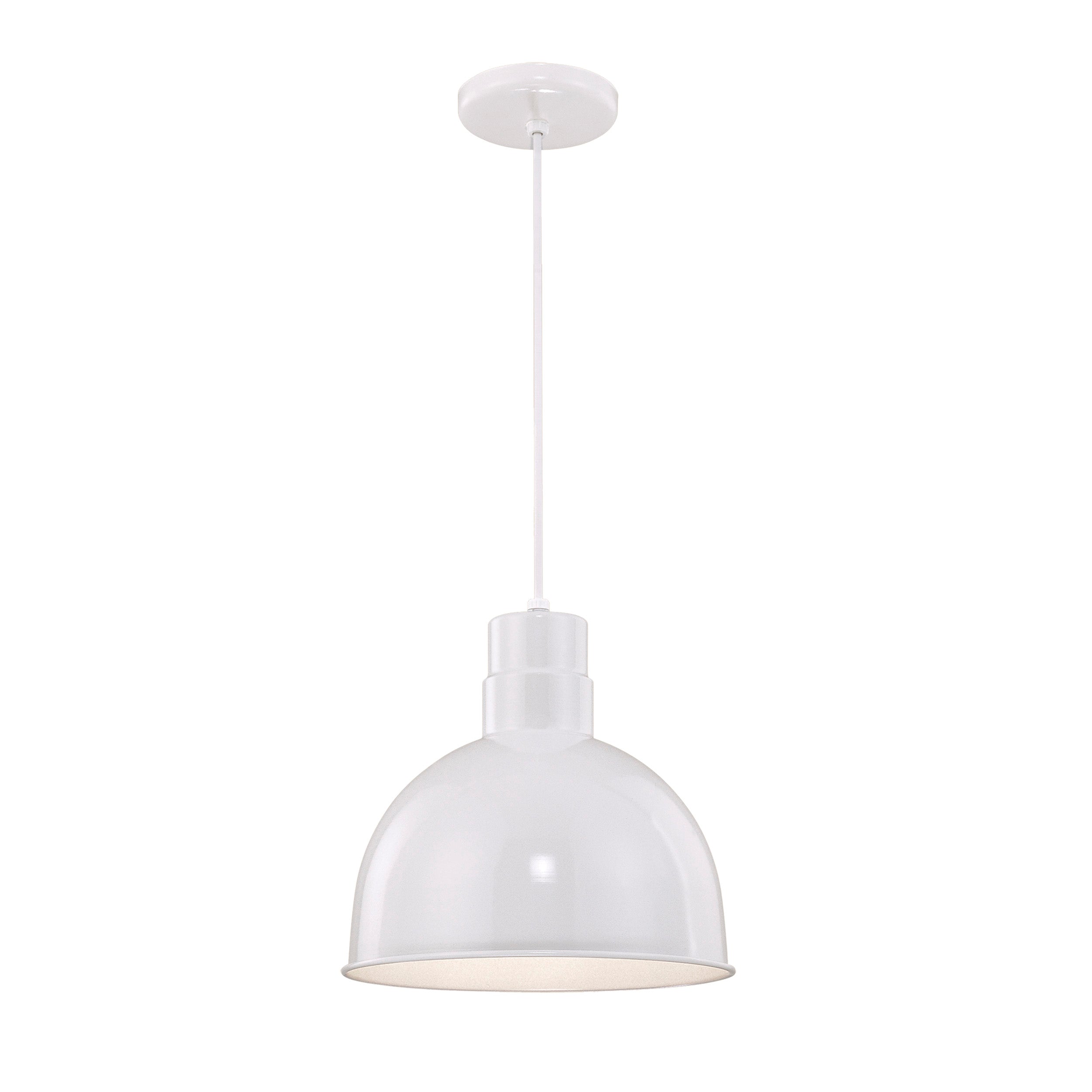 11.5'' R Series White 1 Light Pendant