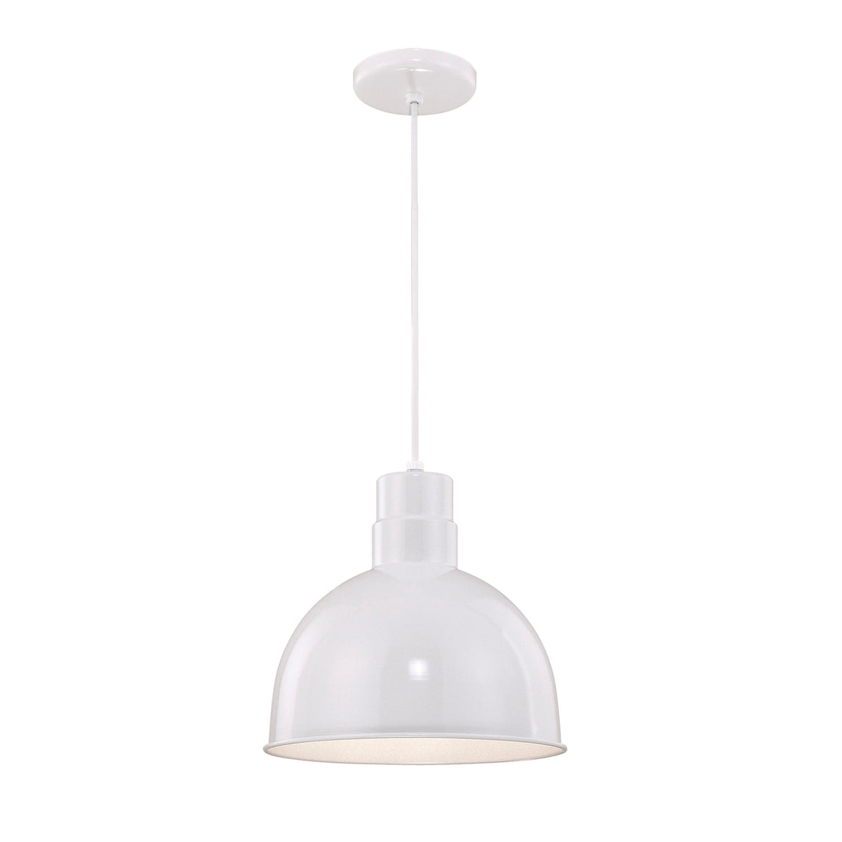 11.5'' R Series White 1 Light Pendant