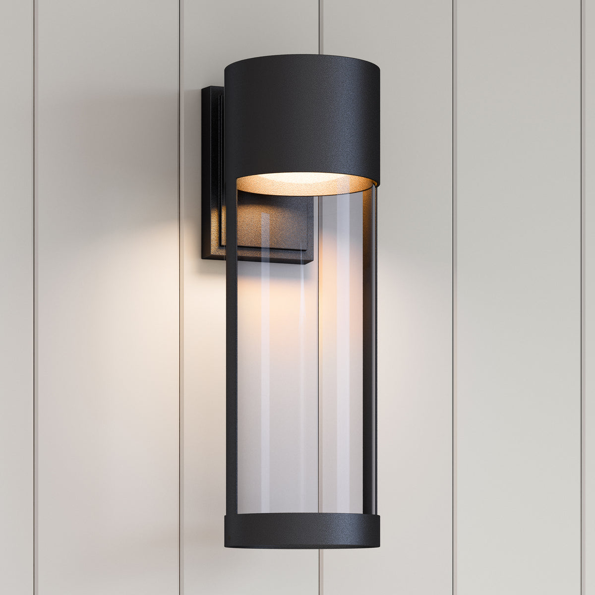 18-inch Trefor Powder Coated Black Outdoor Wall Sconce