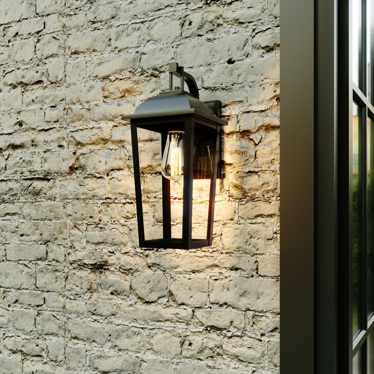 7'' Houston Powder Coated Black 1 Light Lantern