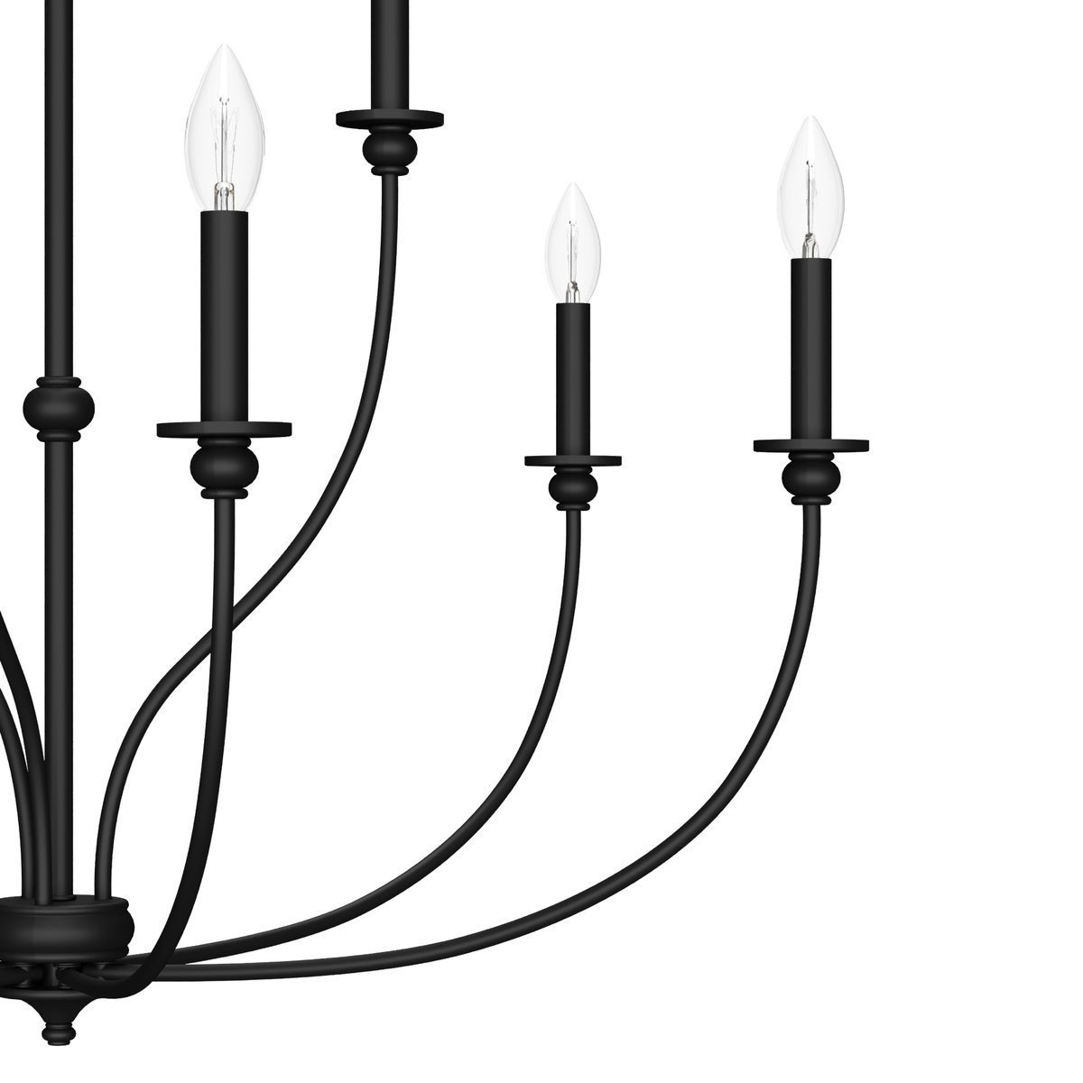 Southcrest 36-inch 9-light Matte Black Chandelier
