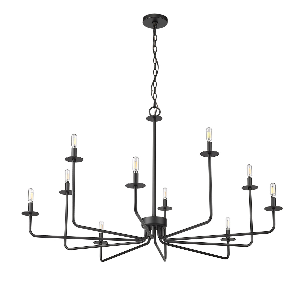27'' Marceline Matte Black 10 Light Chandelier
