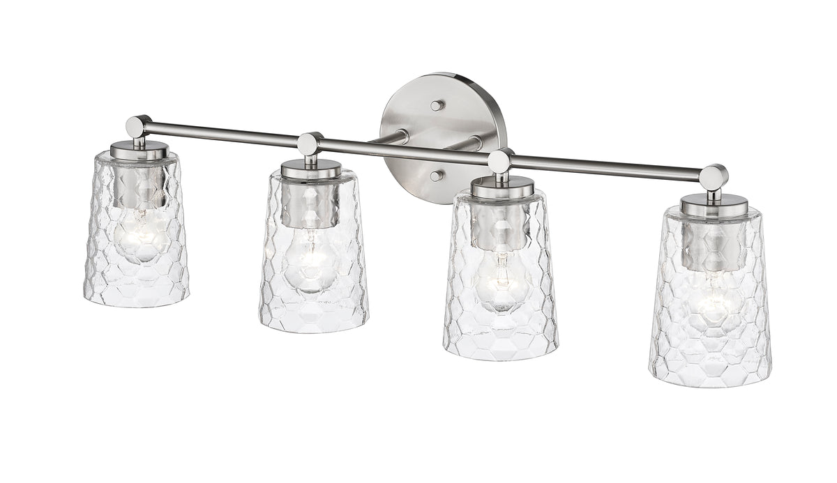 28'' Ashli Brushed Nickel 4 Light Bath Vanity