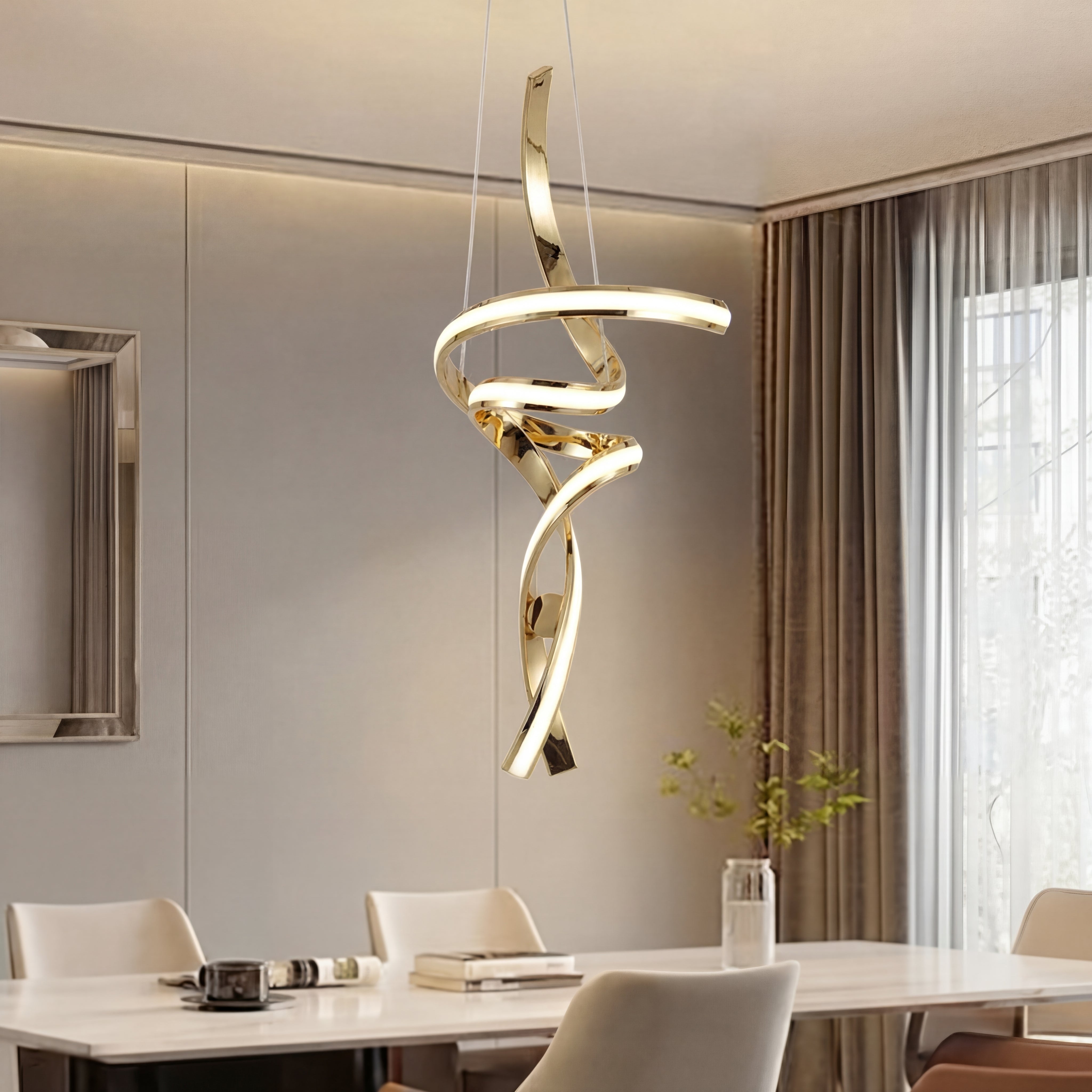 Hamburg Sandy Gold LED Chandelier
