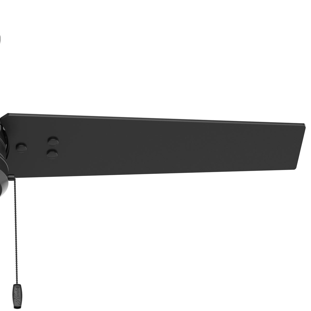 44 inch Cassius Matte Black Damp Rated Ceiling Fan and Pull Chain