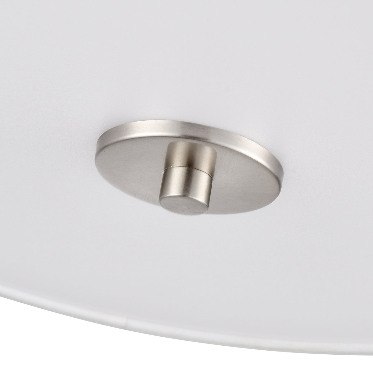 10.5'' Guyten Brushed NickelWhite 2 Light Semi-Flush Mount