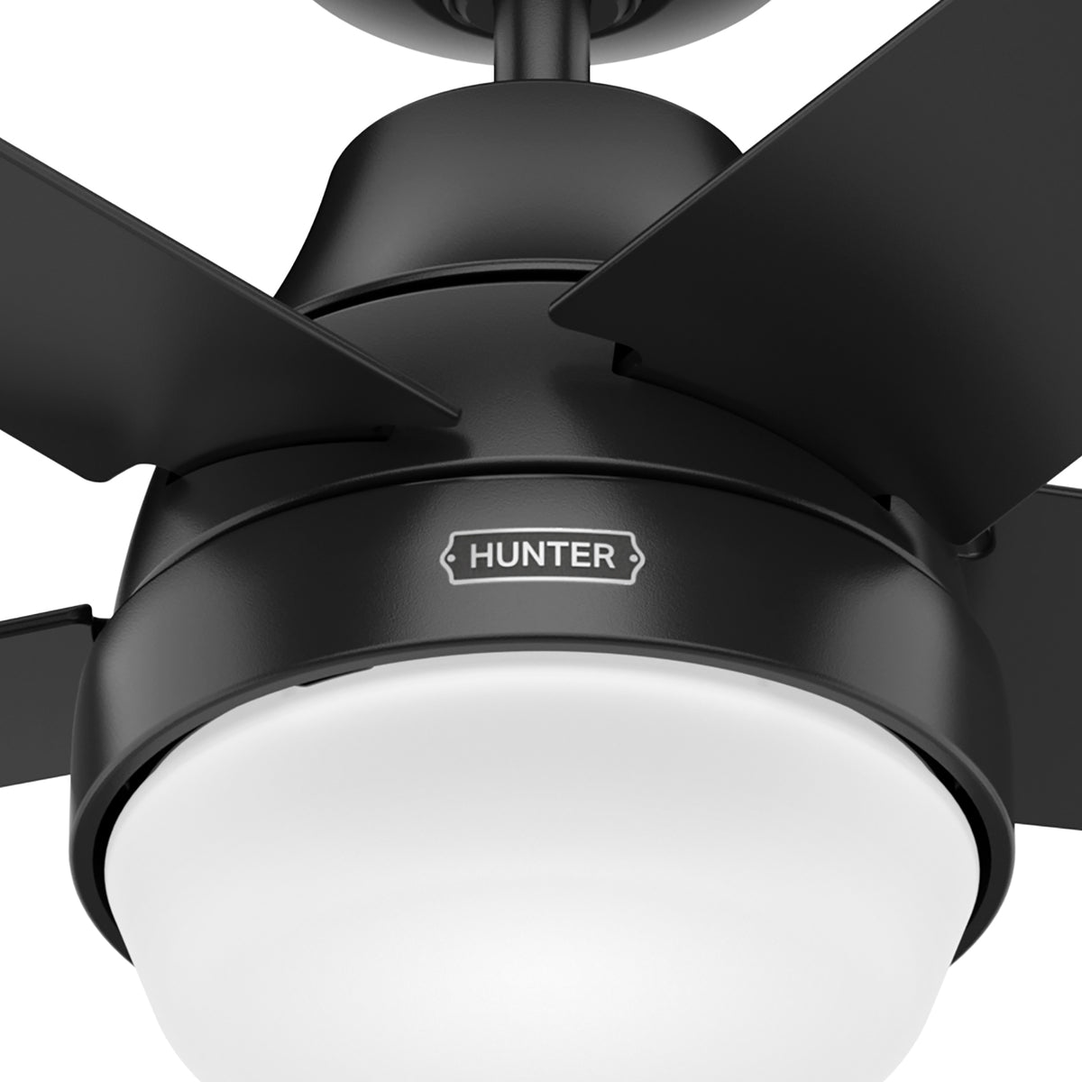 52 inch Aerodyne Wi-Fi Matte Black Ceiling Fan with LED Light Kit and Handheld Remote