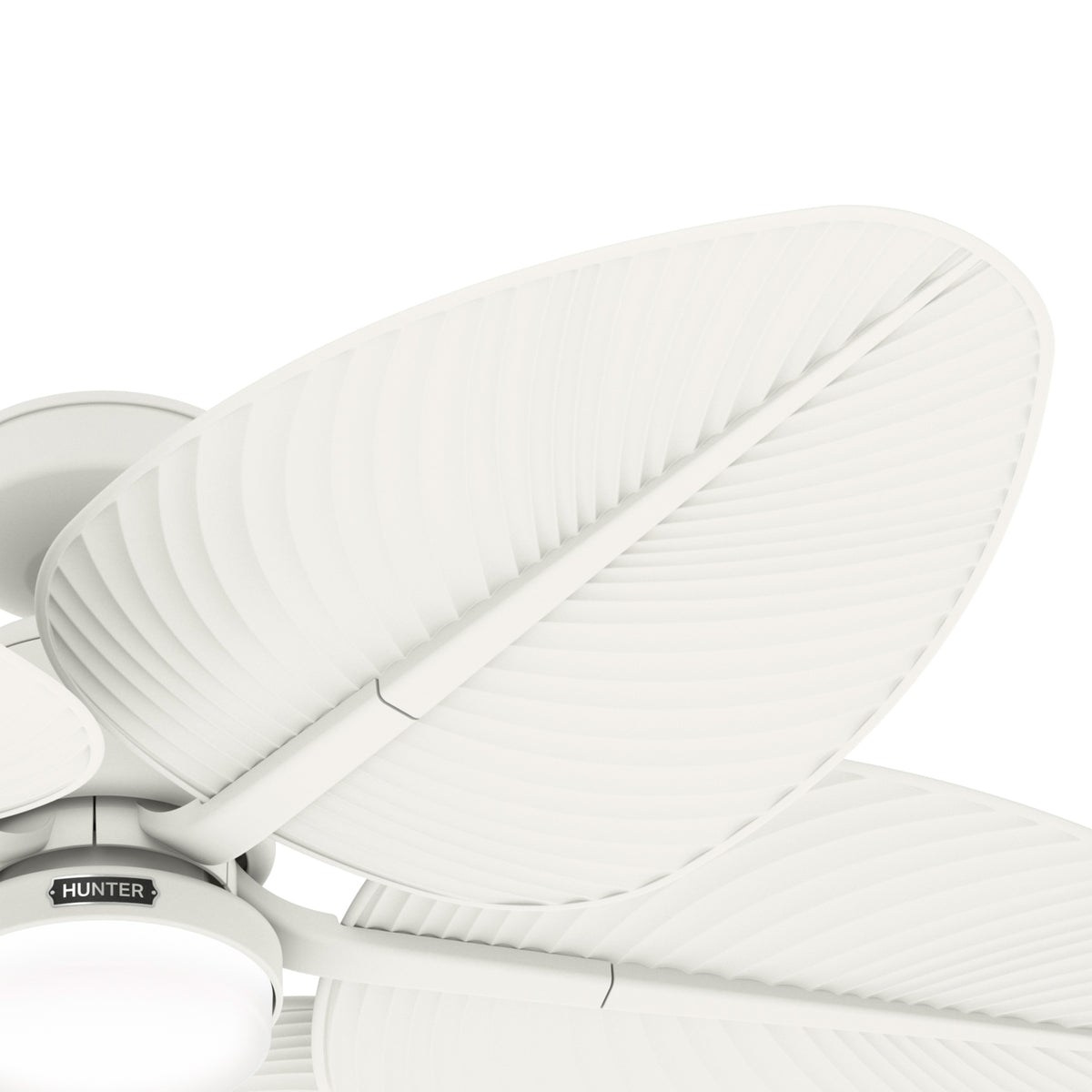 52 inch Tropic View Matte White Damp Rated Ceiling Fan with LED Light Kit and Wall Control