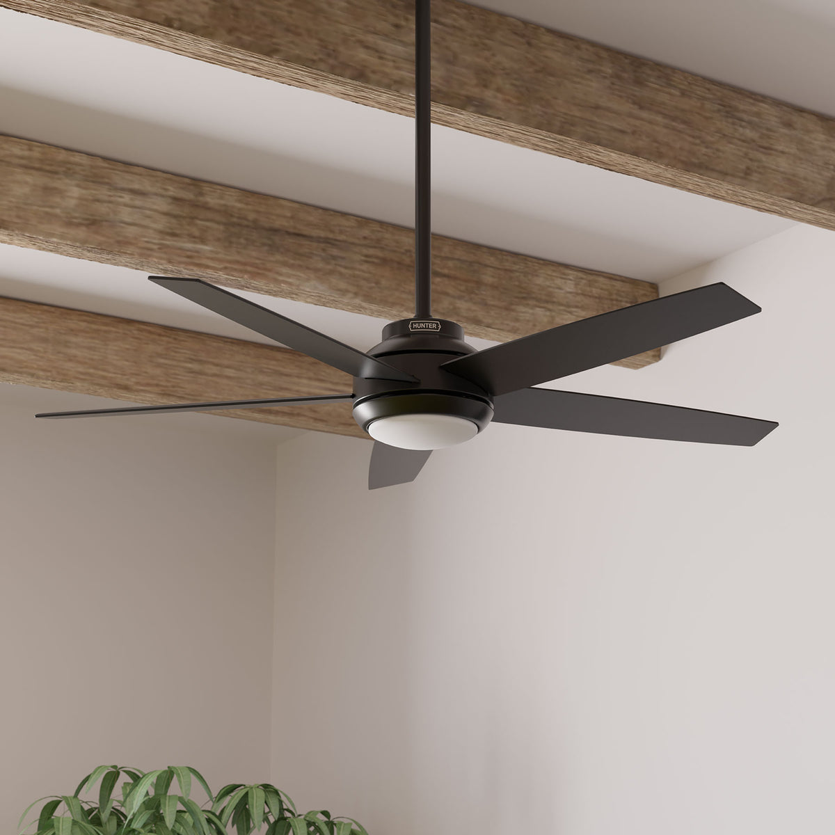 52 inch Zayden Matte Black Ceiling Fan with LED Light Kit and Handheld Remote