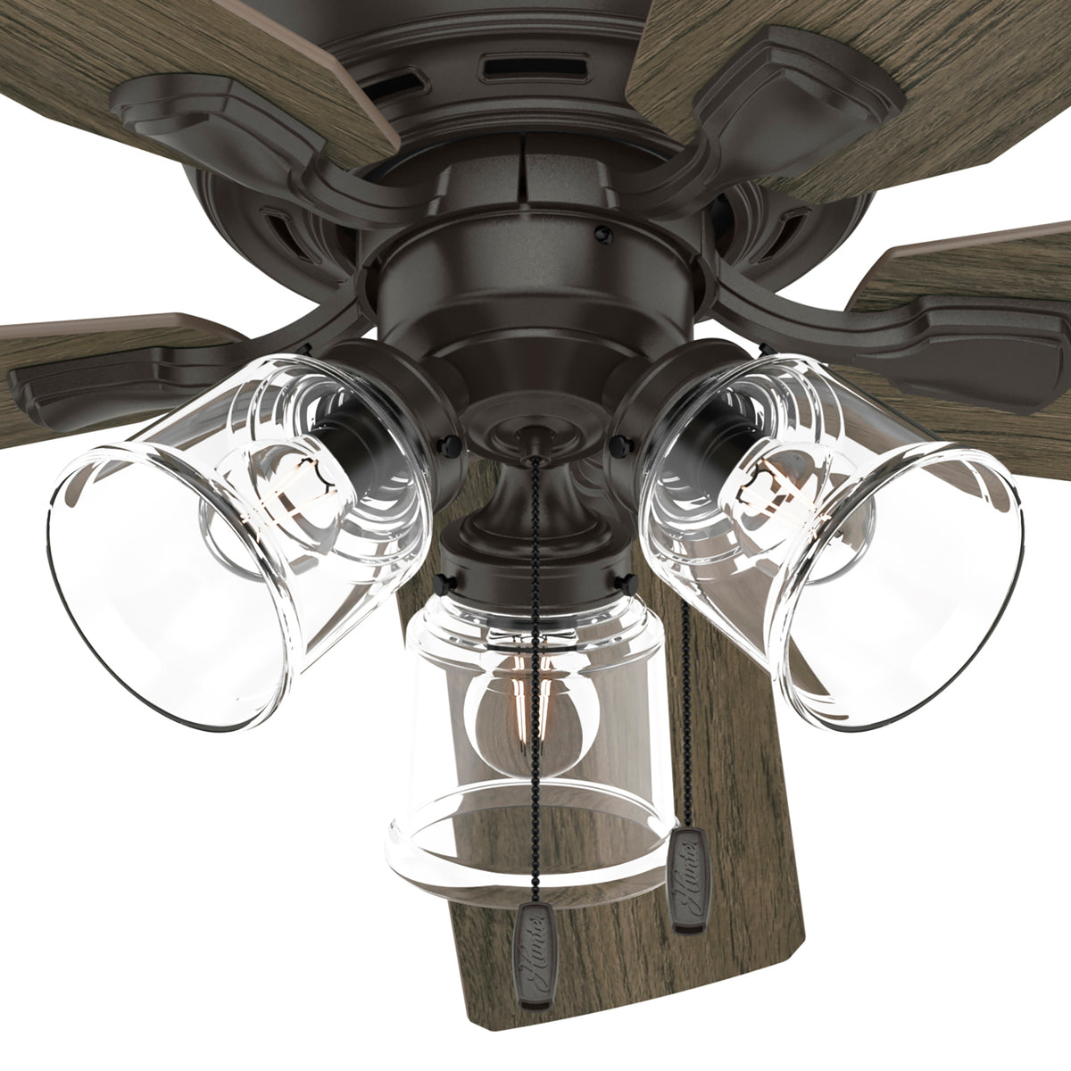 52 inch Rosner Noble Bronze Ceiling Fan with LED Light Kit and Pull Chain
