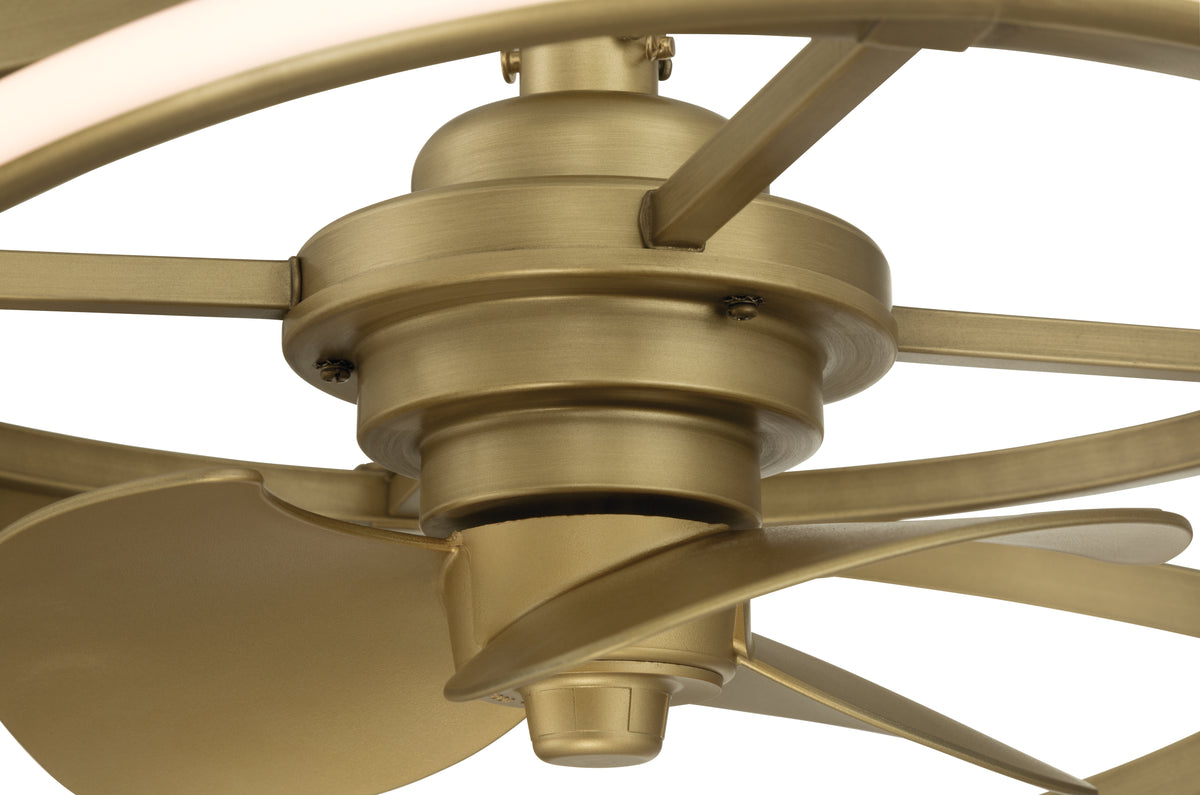 20 inch Cirro Fandelier Luxe Gold Ceiling Fan with LED Light Kit and Handheld Remote