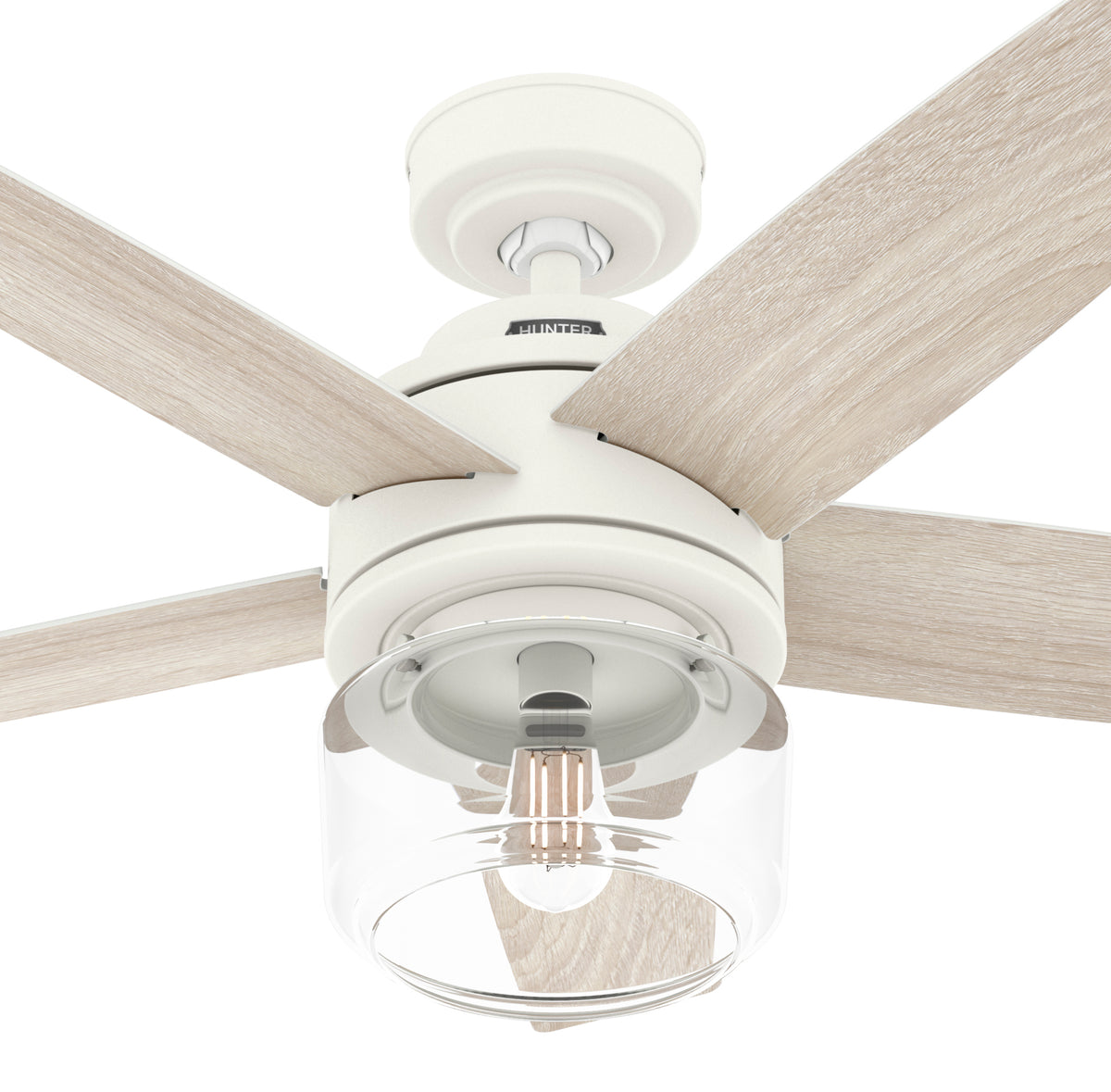 44 inch Margo Textured White Ceiling Fan with LED Light Kit and Handheld Remote