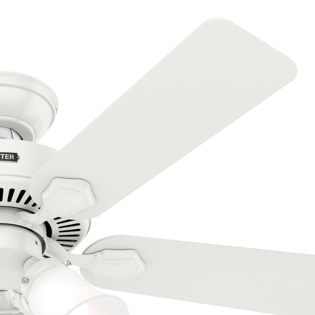 44 inch Swanson ENERGY STAR® Fresh White Ceiling Fan with LED Light Kit and Pull Chain