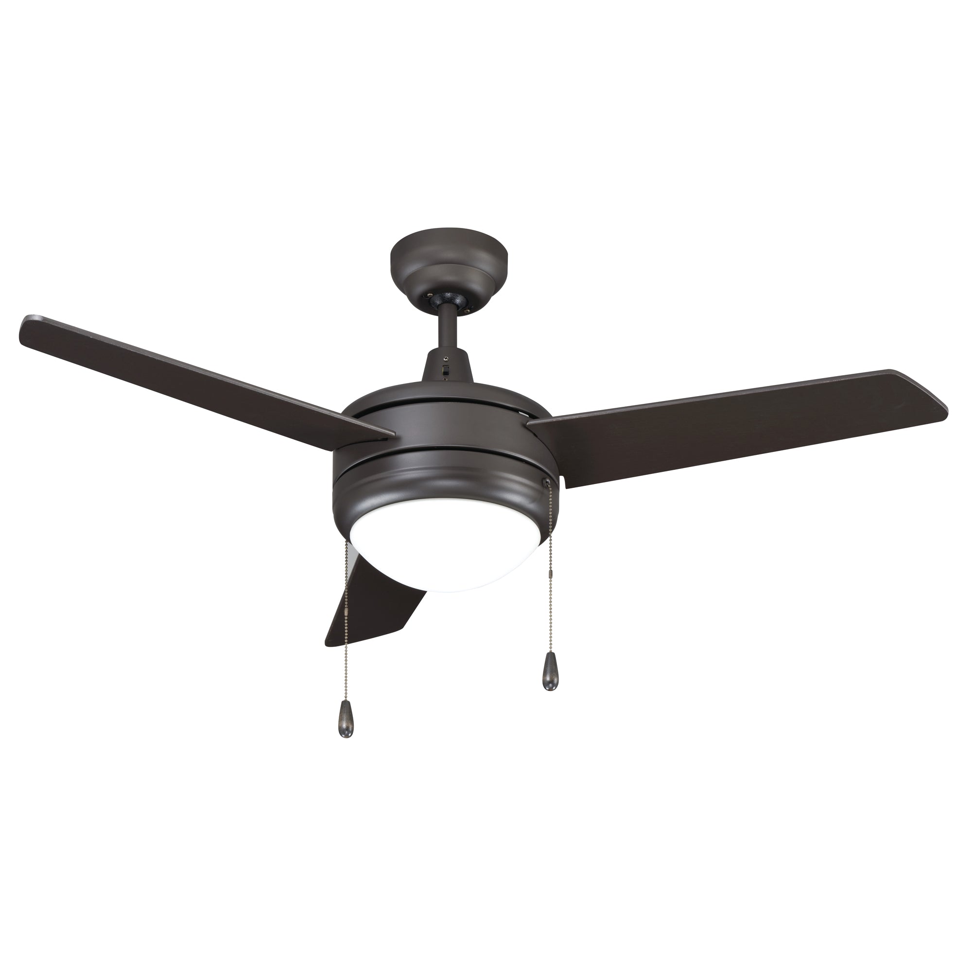 44 Inch Contempo II AC Oil Rubbed Bronze Indoor Ceiling Fan 3-Blade 2 Lights Reversible