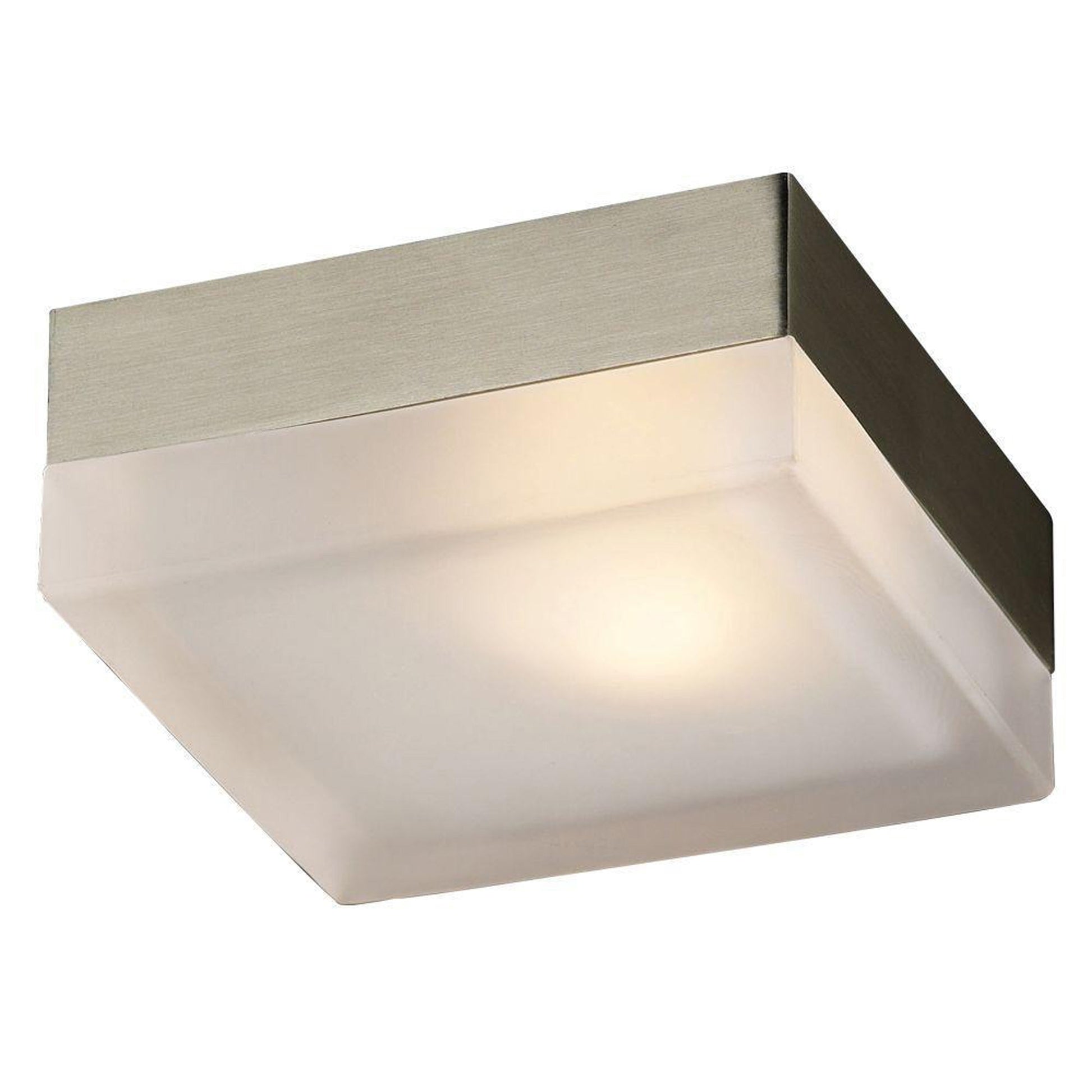 Avoca 1 Light Nickel Flush Mount