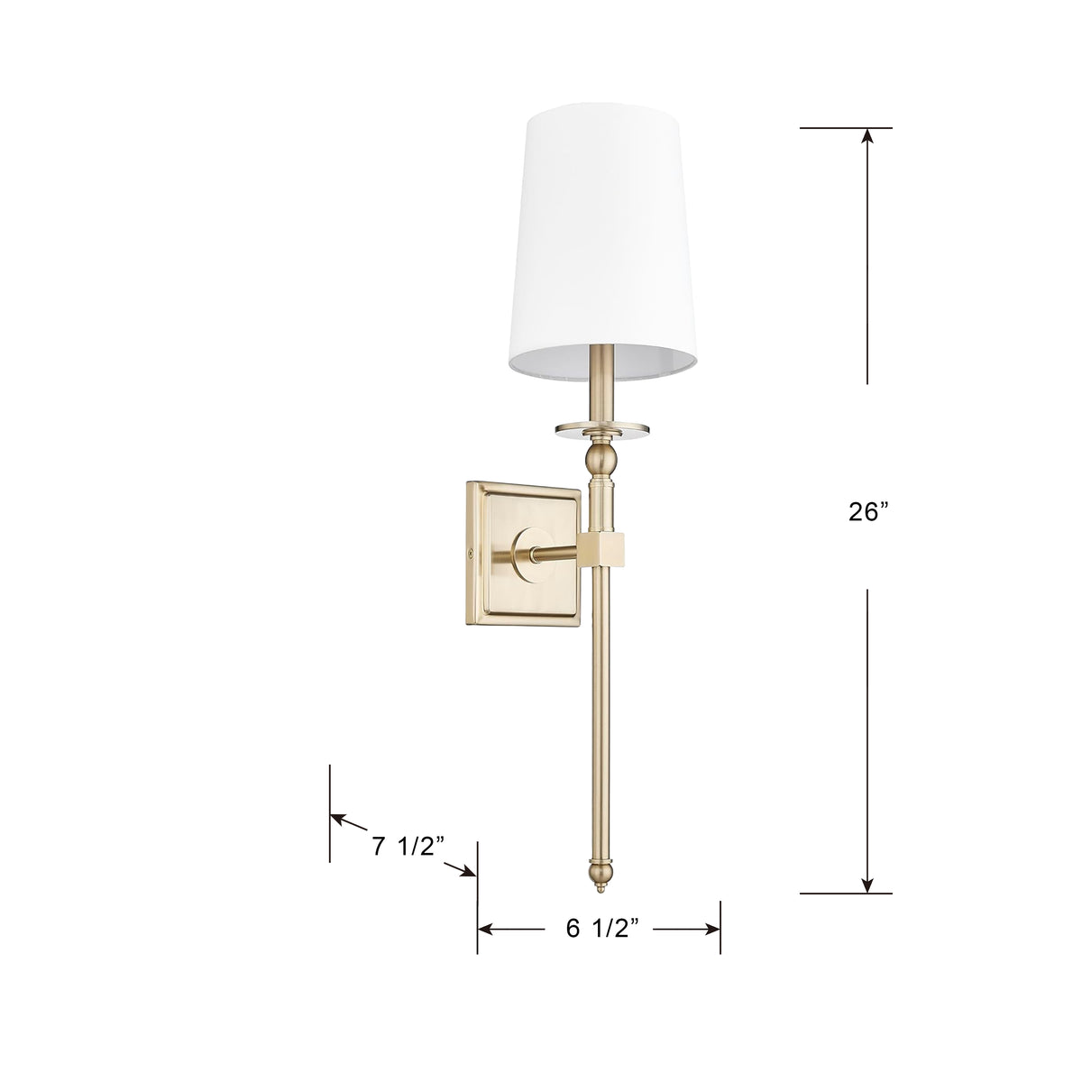 26-inch Modern Gold 1-Light Wall Sconce