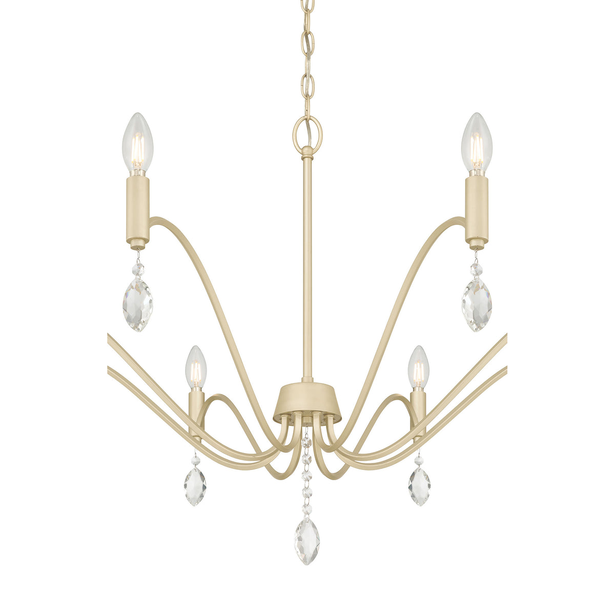 23.5'' Aureline Aged Silver 8 Light Chandelier