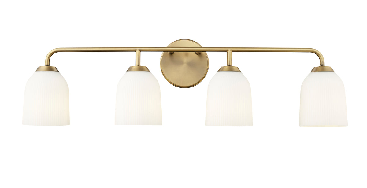 32'' Norah Vintage Brass 4 Light Bath Vanity