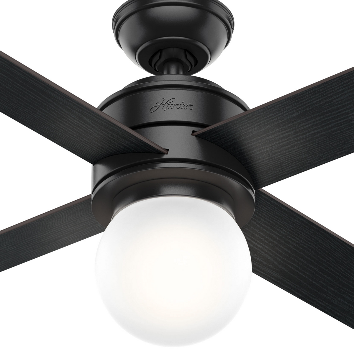 52 inch Hepburn Matte Black Ceiling Fan with LED Light Kit and Wall Control