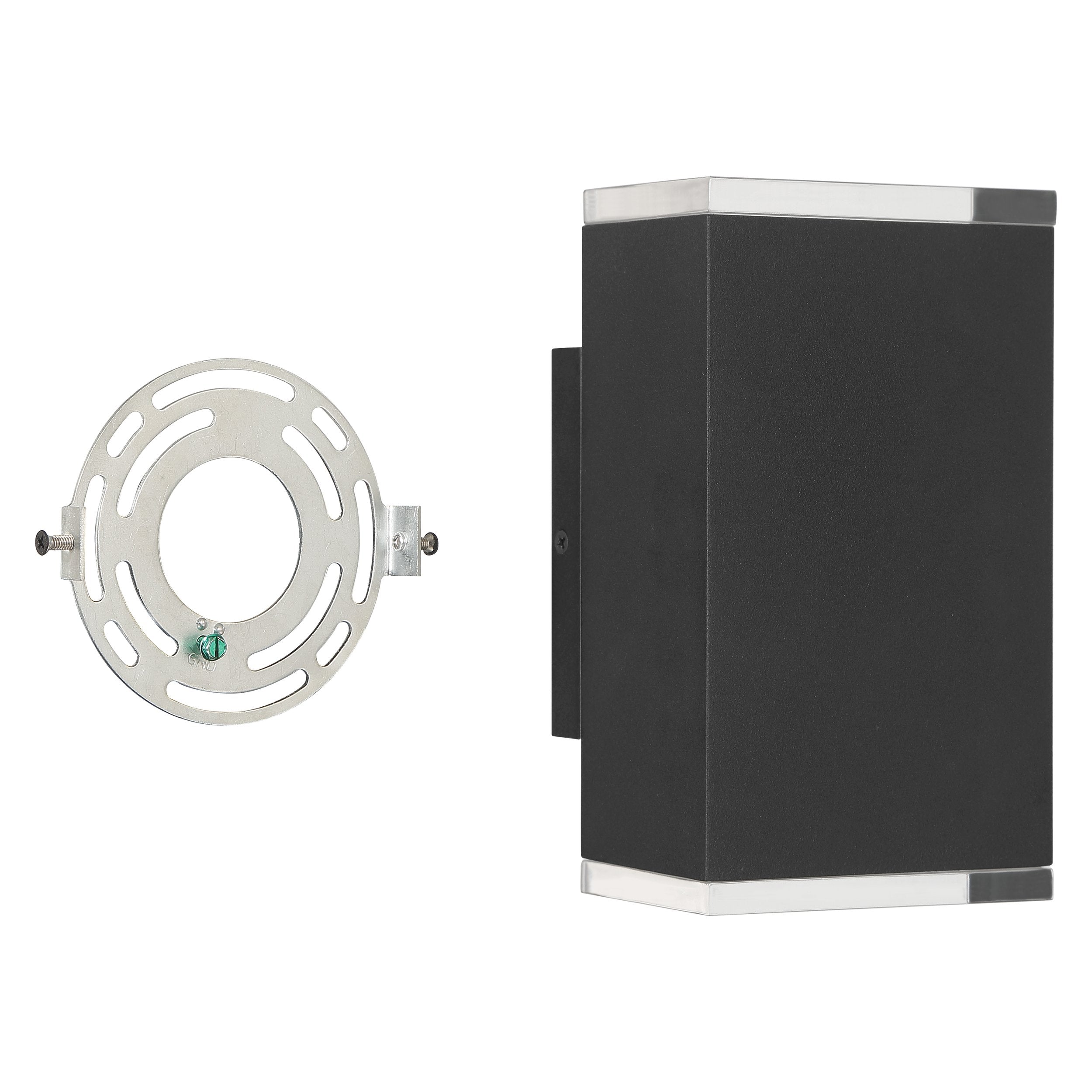 Jasper 8-inch 2-light Textured Black LED Exterior Wall Sconce