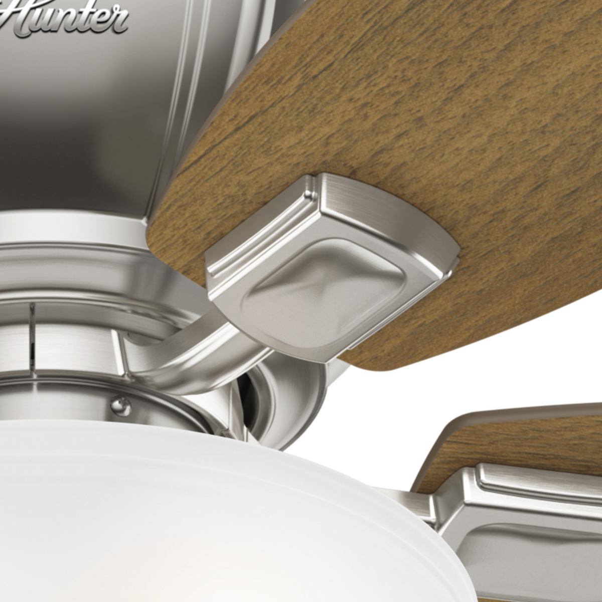 52 inch Kenbridge Brushed Nickel Low Profile Ceiling Fan with LED Light Kit and Pull Chain