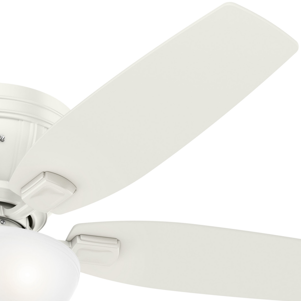 52 inch Kenbridge Fresh White Low Profile Ceiling Fan with LED Light Kit and Pull Chain