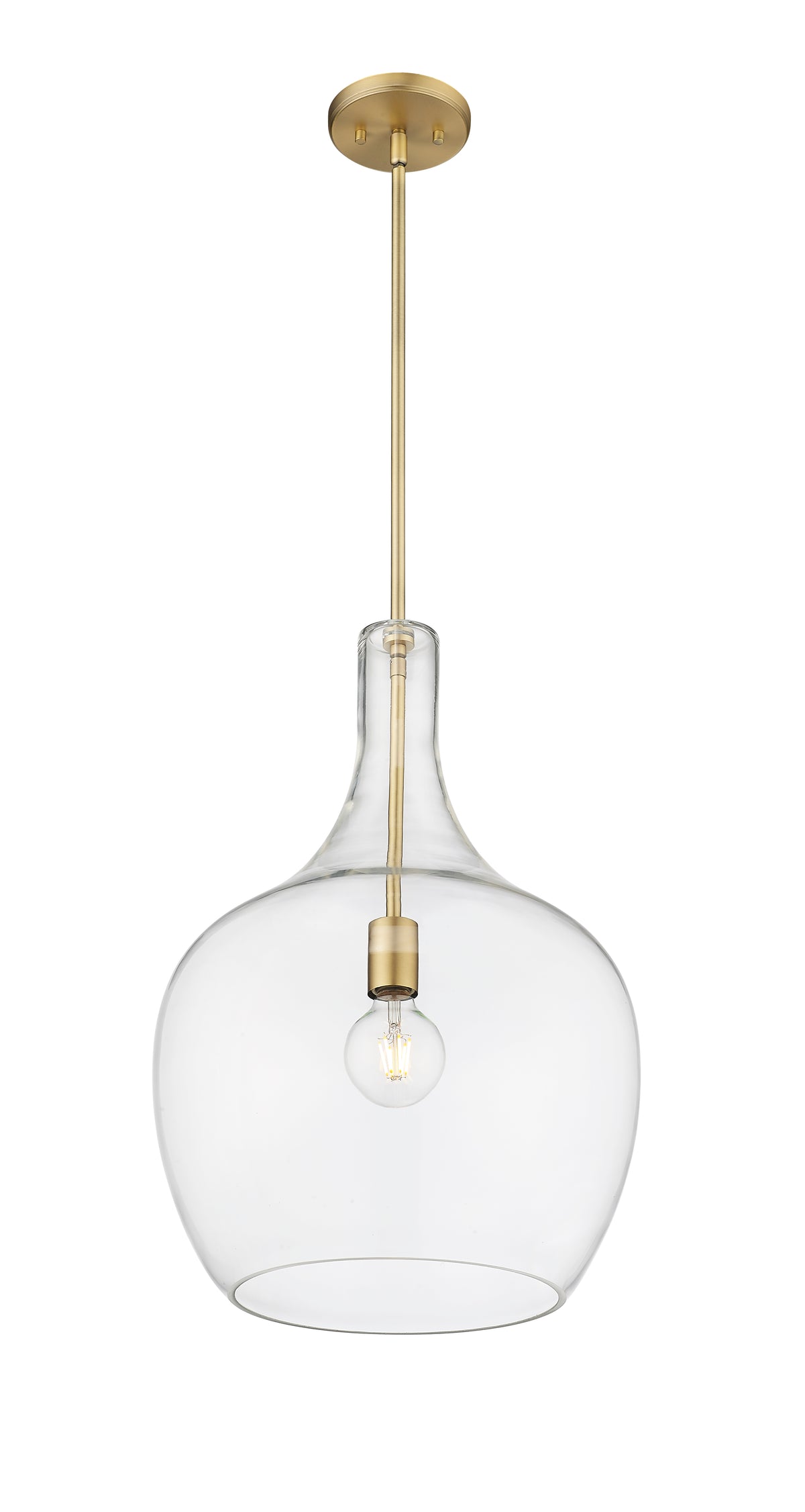 22'' Lamara Vintage Brass 1 Light Pendant
