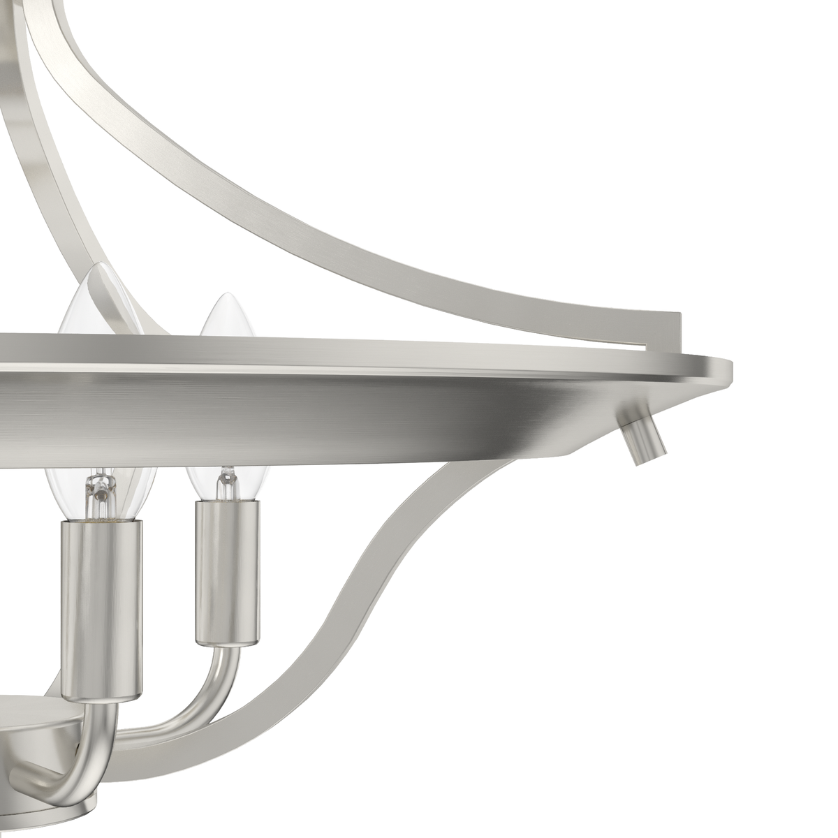 Perch Point 18-inch 4-light Brushed Nickel Semi-Flush Mount