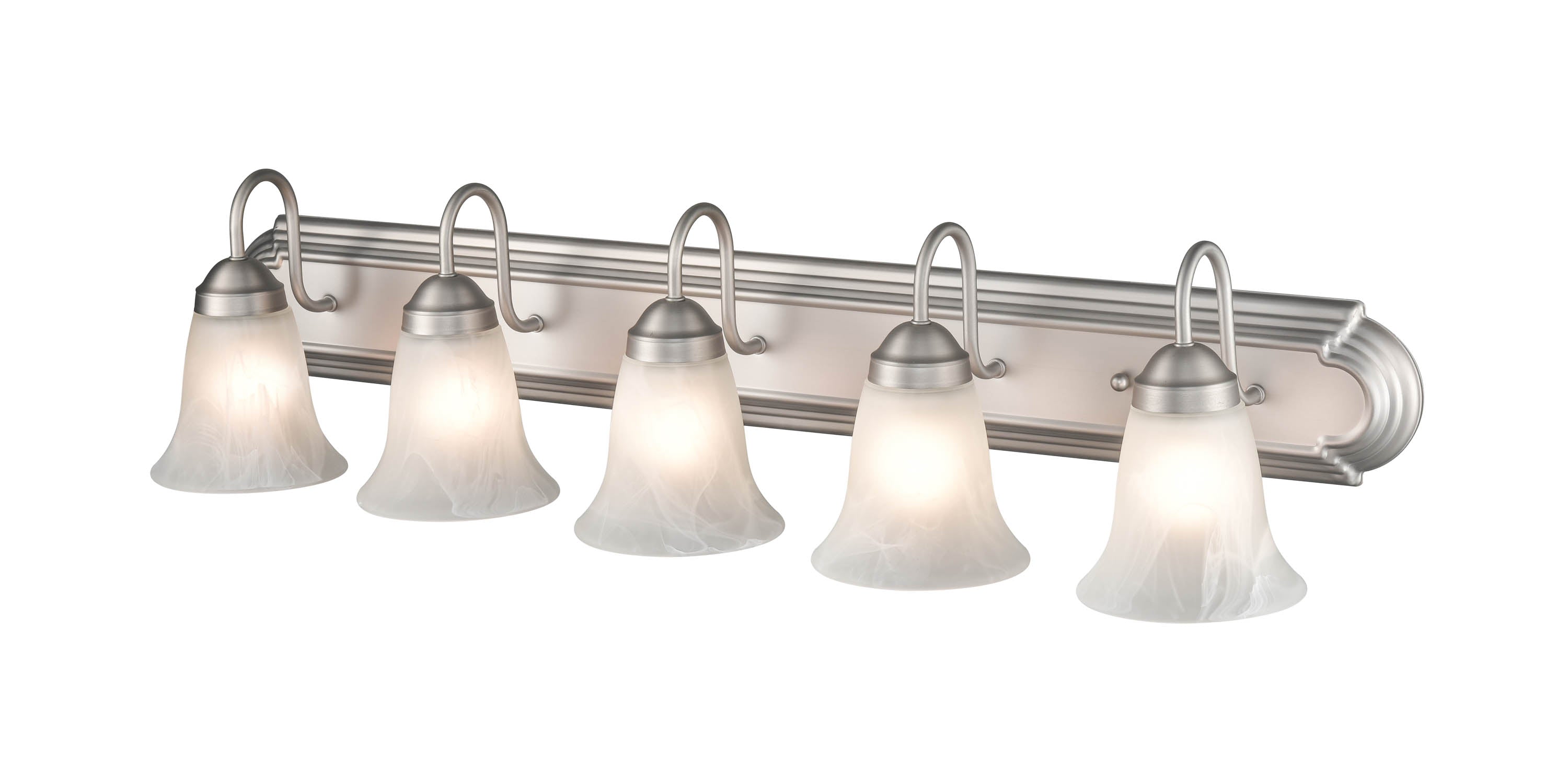 36'' Compana Satin Nickel 5 Light Bath Vanity
