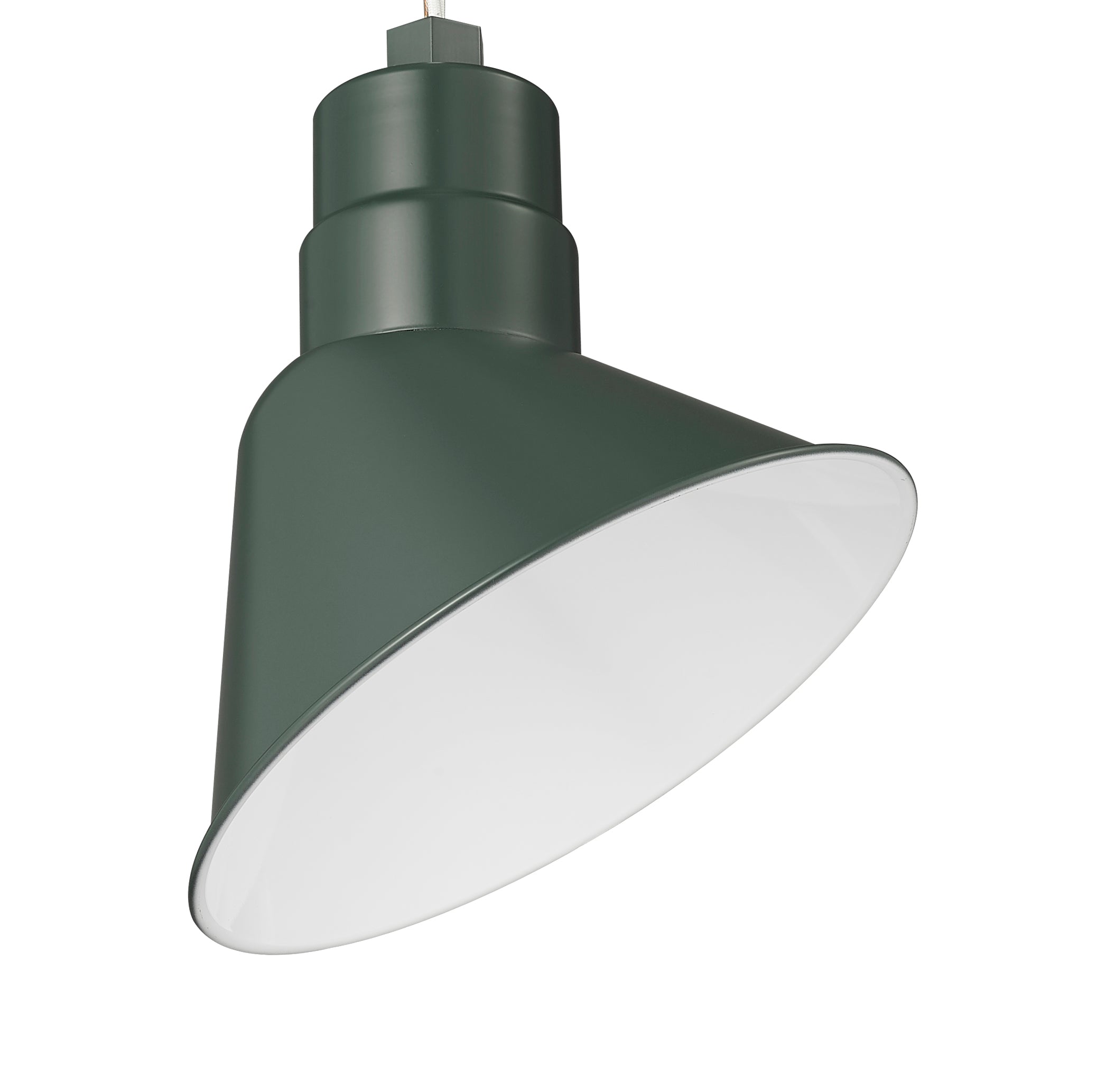 10'' Satin Green Metal R Series Angle Shade