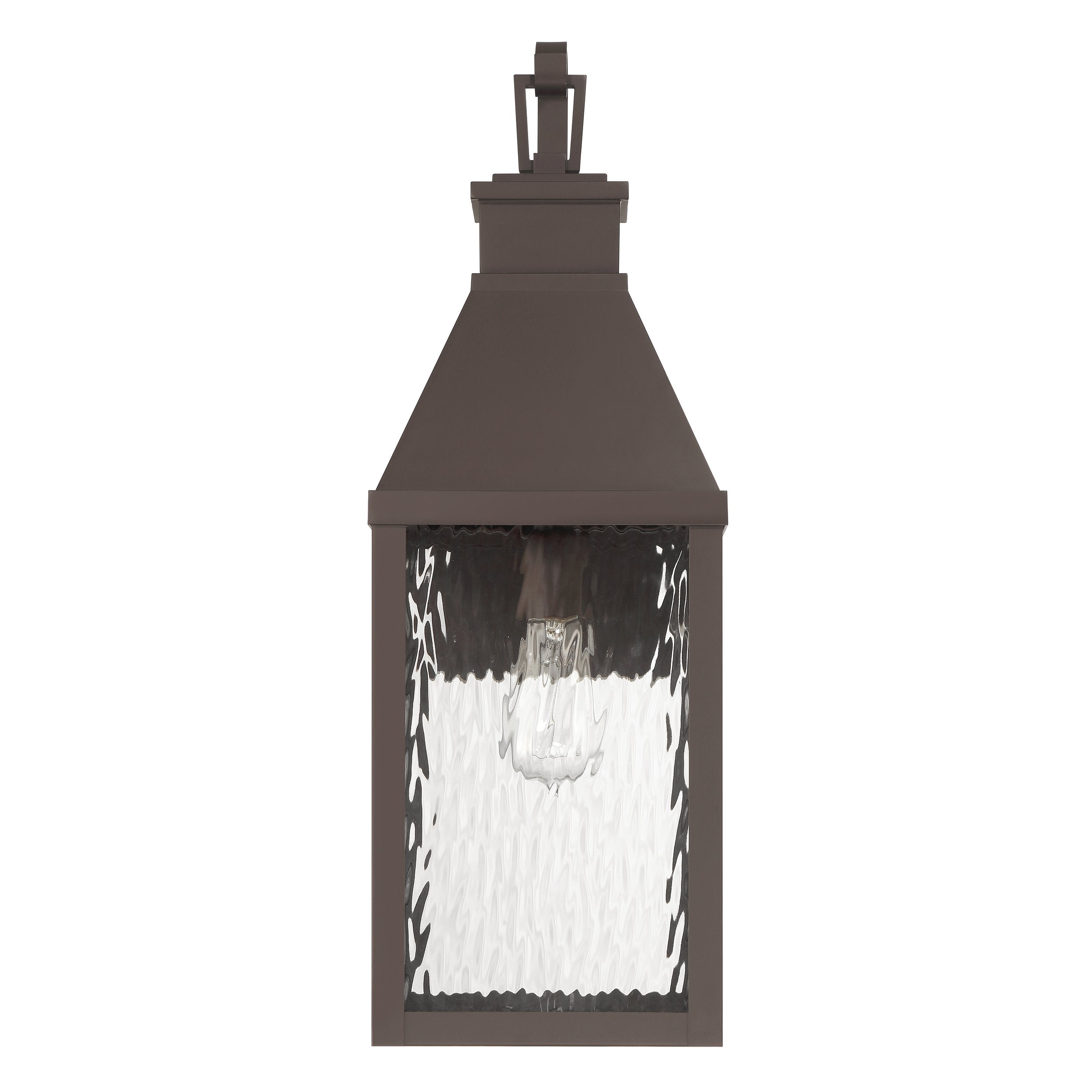 Glencrest 23-inch 1-light Dark Bronze Exterior Wall Sconce with Clear Water Glass