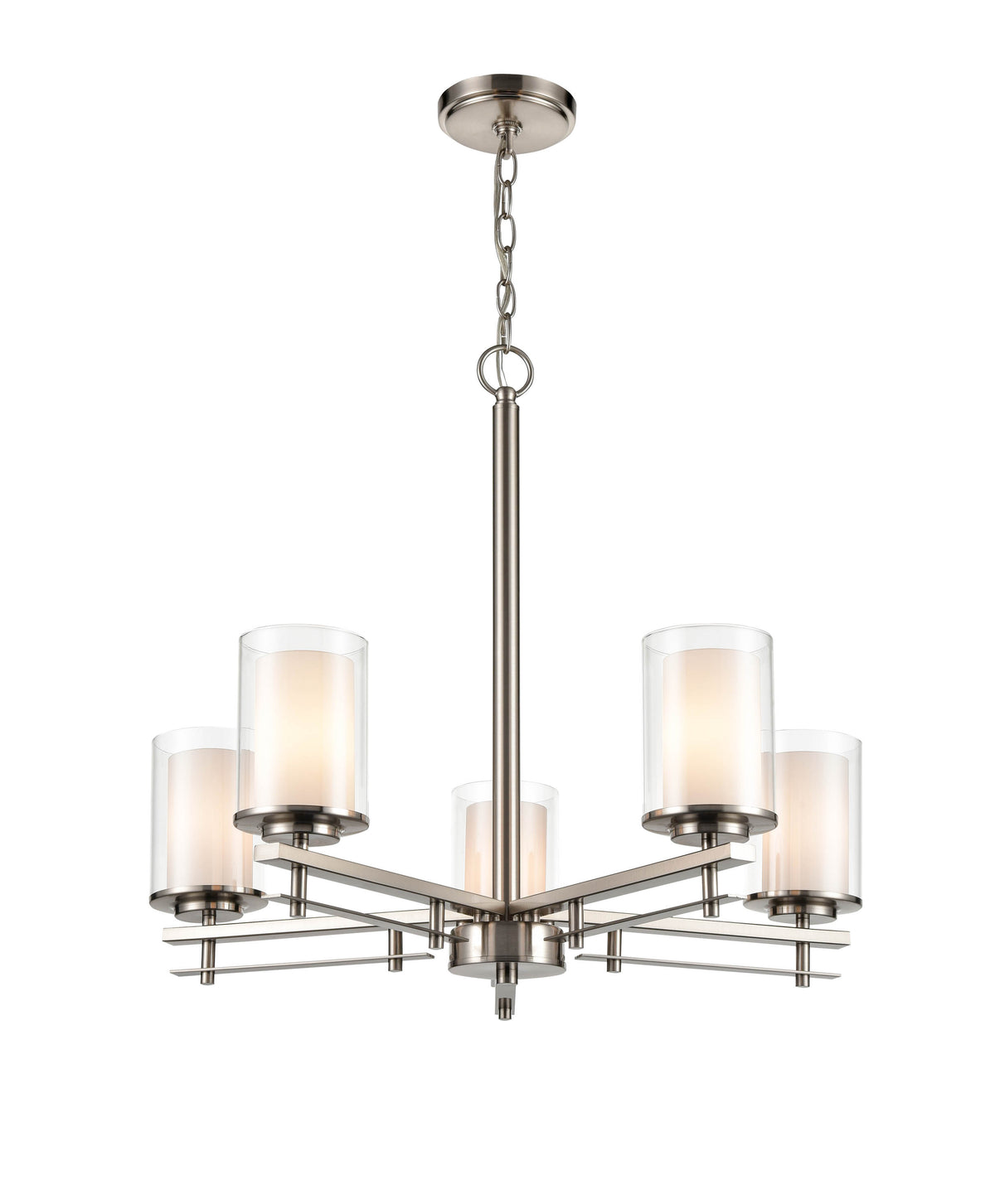 23'' Huderson Brushed Nickel 5 Light Chandelier