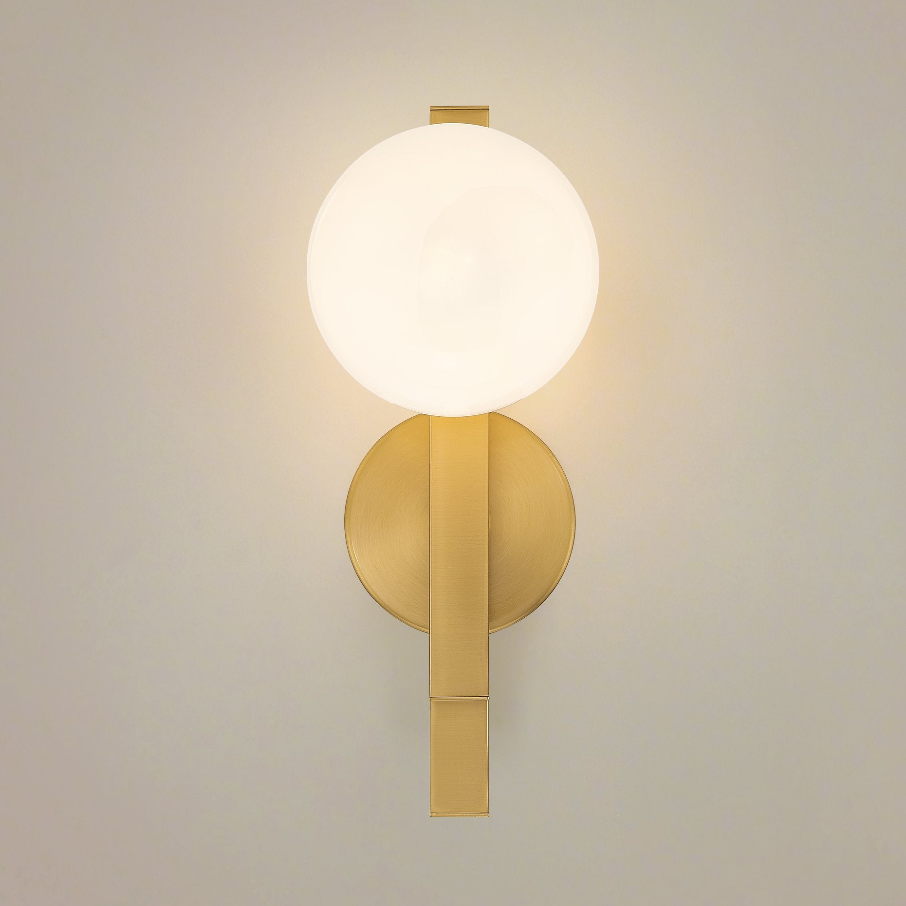 Julep 15-inch 1-light Brushed Gold Vanity Light with Opal Glass Shade
