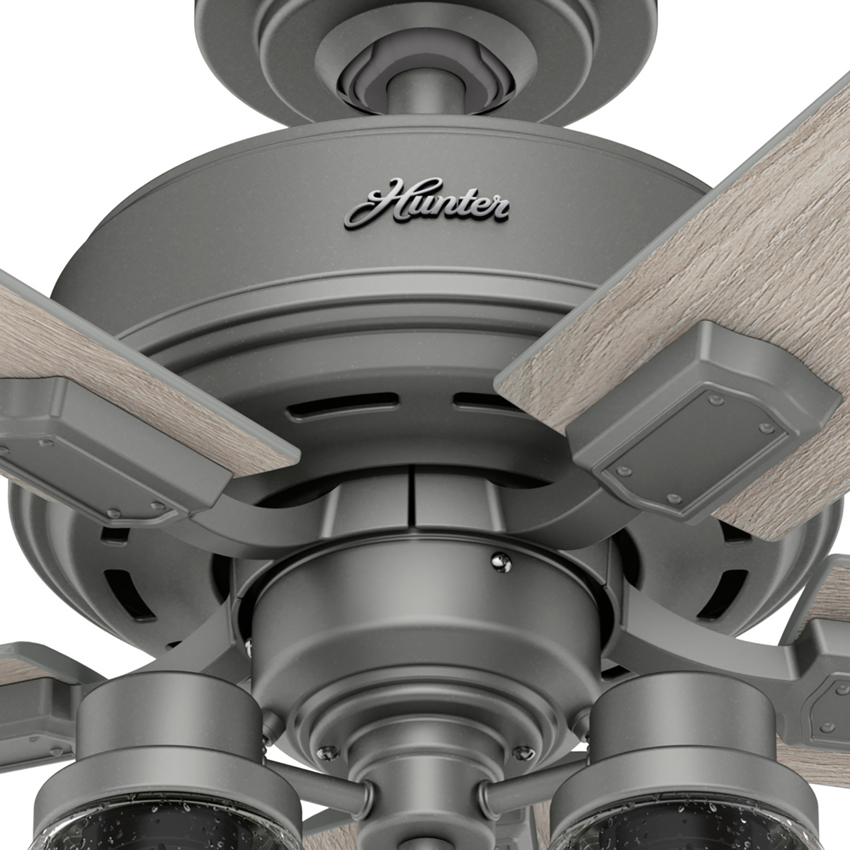 44 inch Hartland Matte Silver Ceiling Fan with LED Light Kit and Pull Chain
