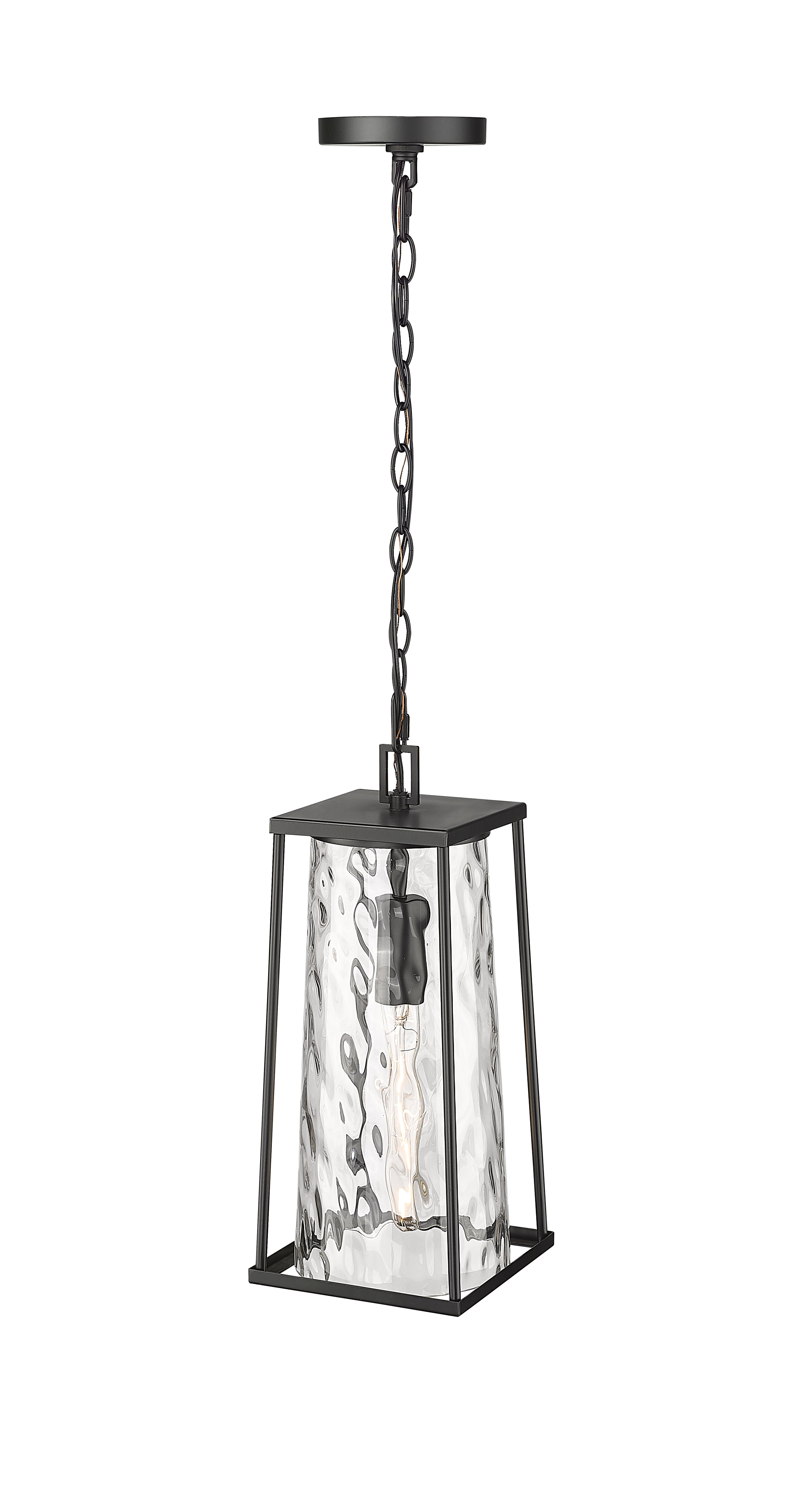 17.5'' Dutton Powder Coated Black 1 Light Hanging Lantern