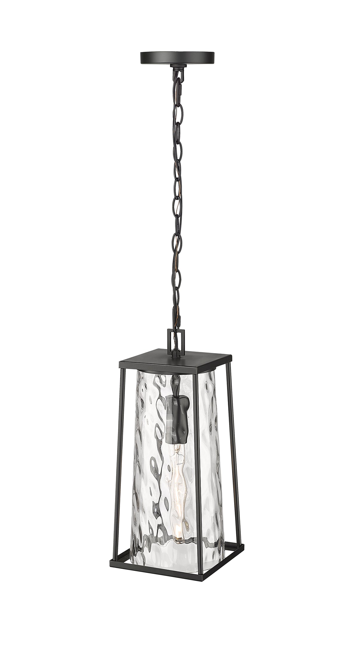 17.5'' Dutton Powder Coated Black 1 Light Hanging Lantern
