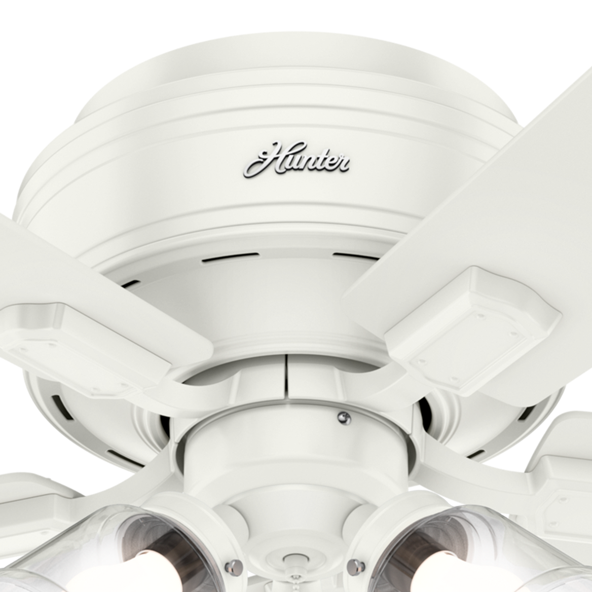 42 inch Crestfield Fresh White Low Profile Ceiling Fan with LED Light Kit and Pull Chain
