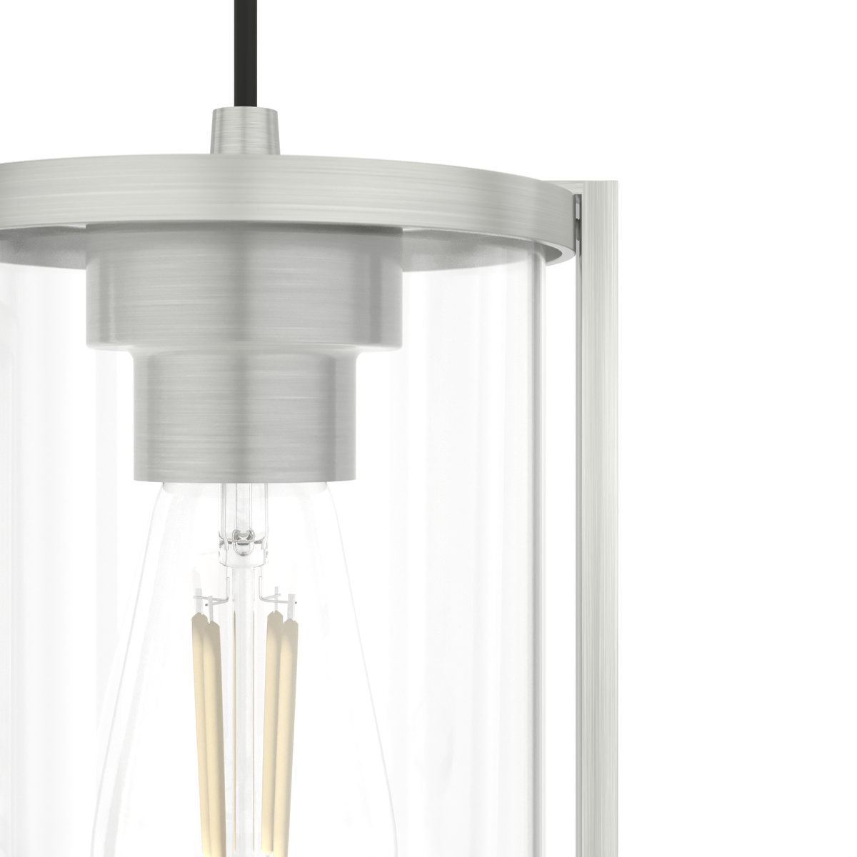 Astwood 28.5-inch 3-light Brushed Nickel Linear Pendant Cluster with Clear Glass