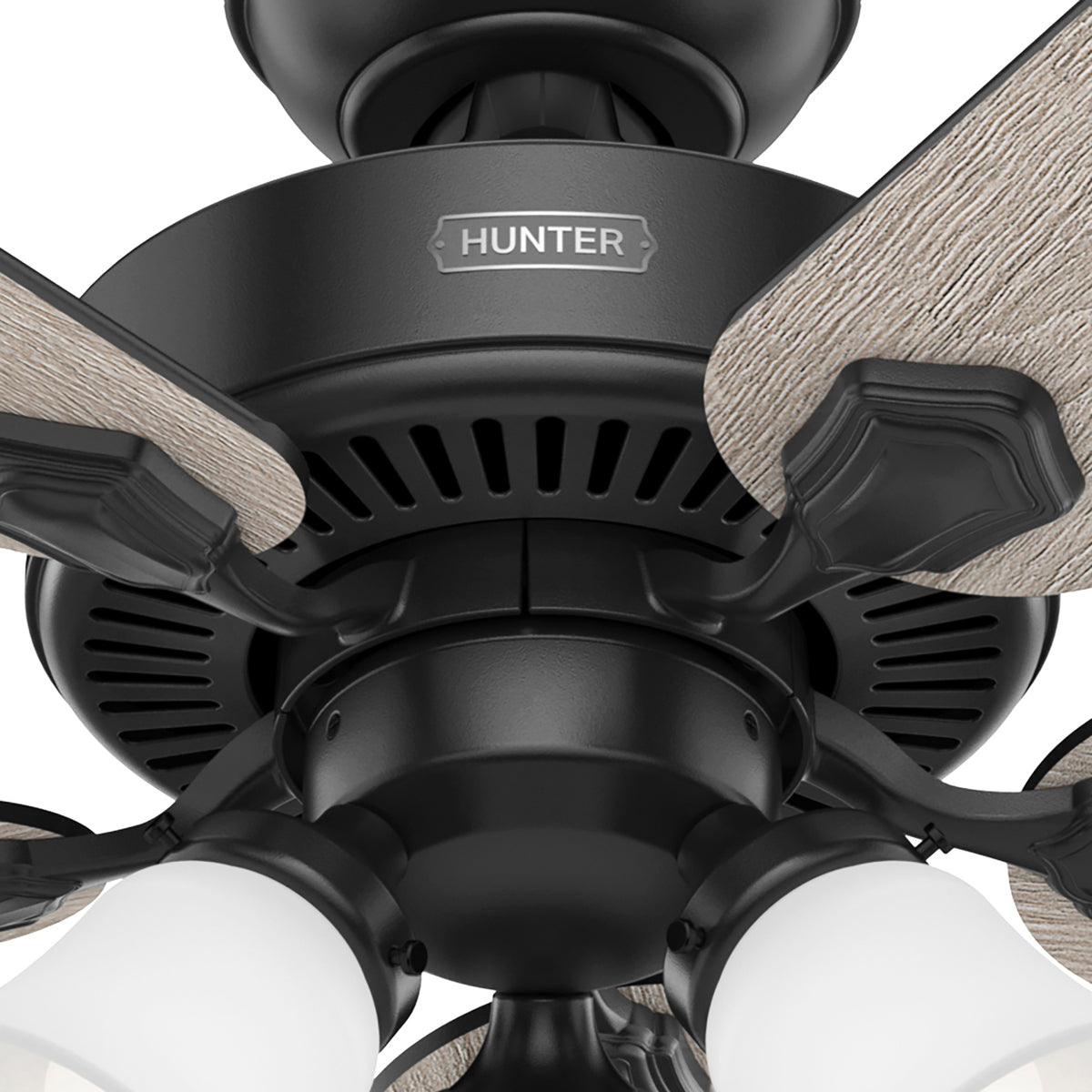 52 inch Swanson Matte Black Ceiling Fan with LED Light Kit