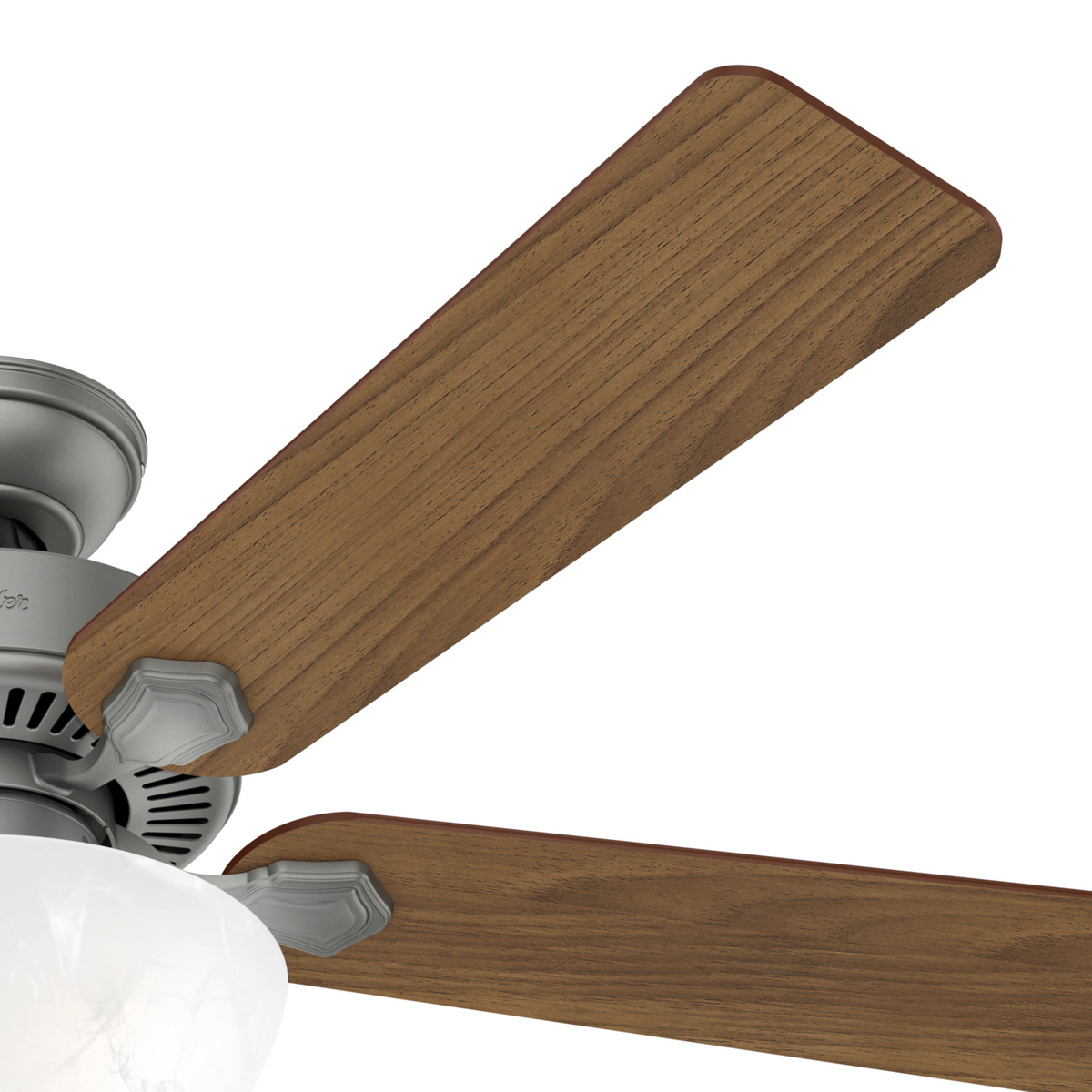 52 inch Swanson Matte Silver Ceiling Fan with LED Light Kit and Pull Chain