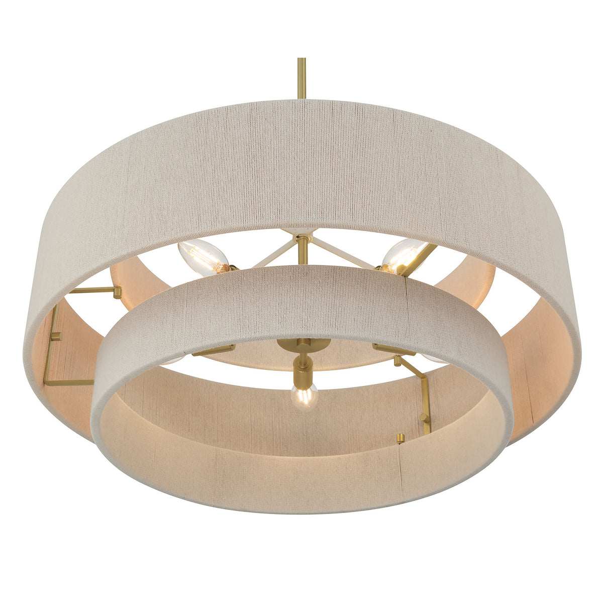 15.75'' Helbert Vintage Brass 5 Light Pendant