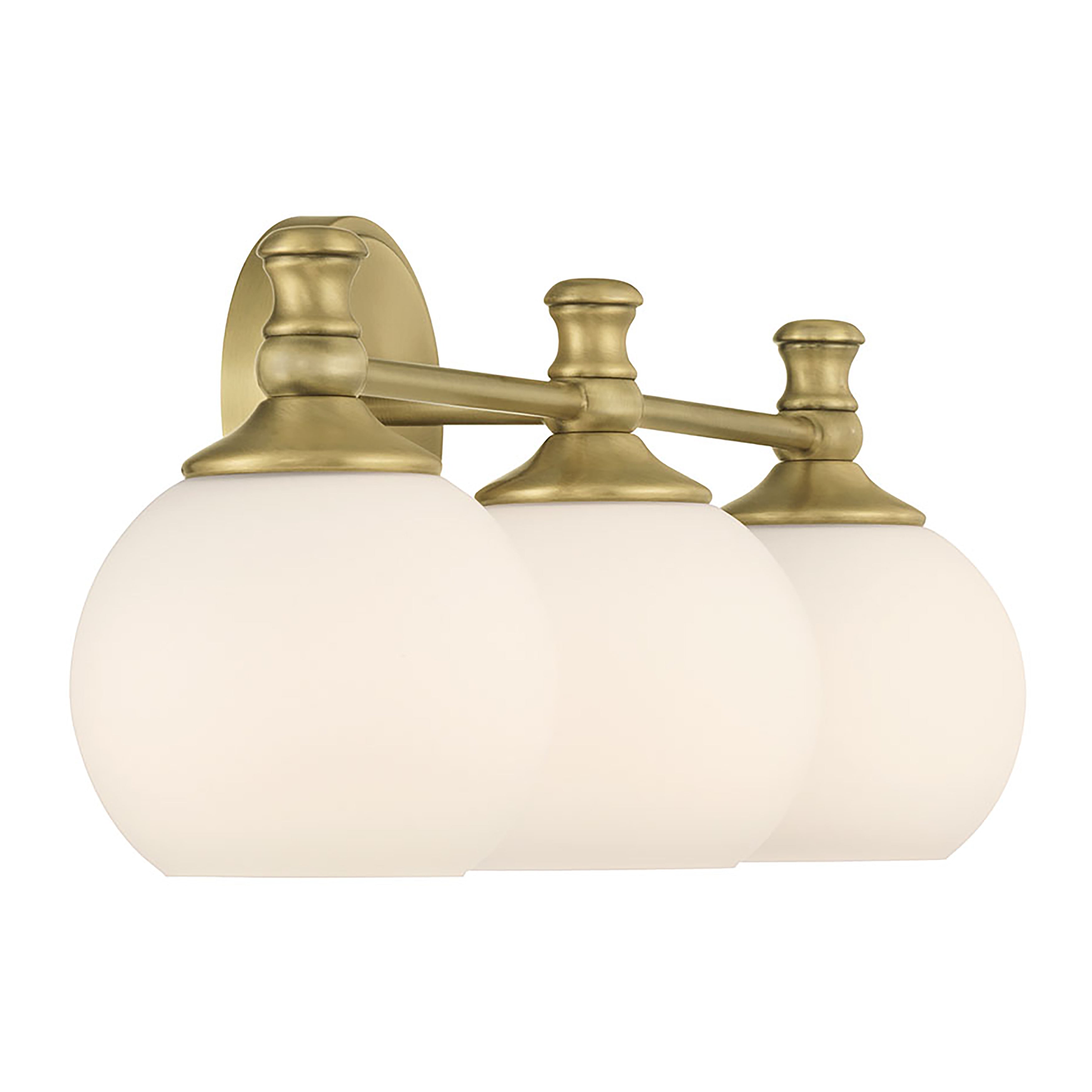 23.5'' Orlisse Vintage Brass 3 Light Bath Vanity