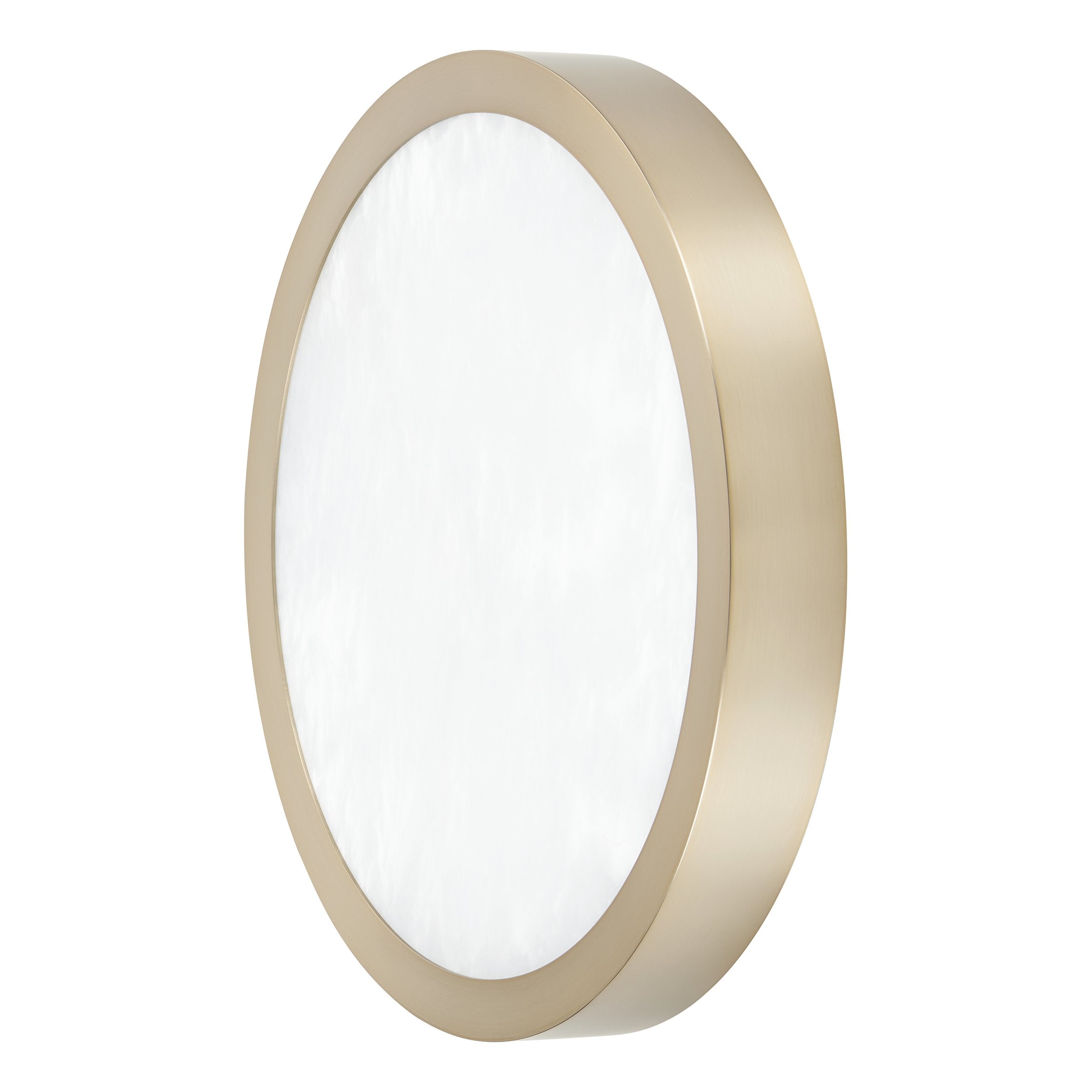 Argyle 12-inch Champagne Gold and Natural Alabaster 5CCT LED Flush Mount