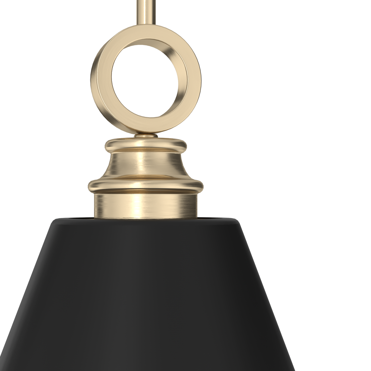 Klein 13-inch 1-light Alturas Gold and Flat Matte Black Pendant with Metal Shade