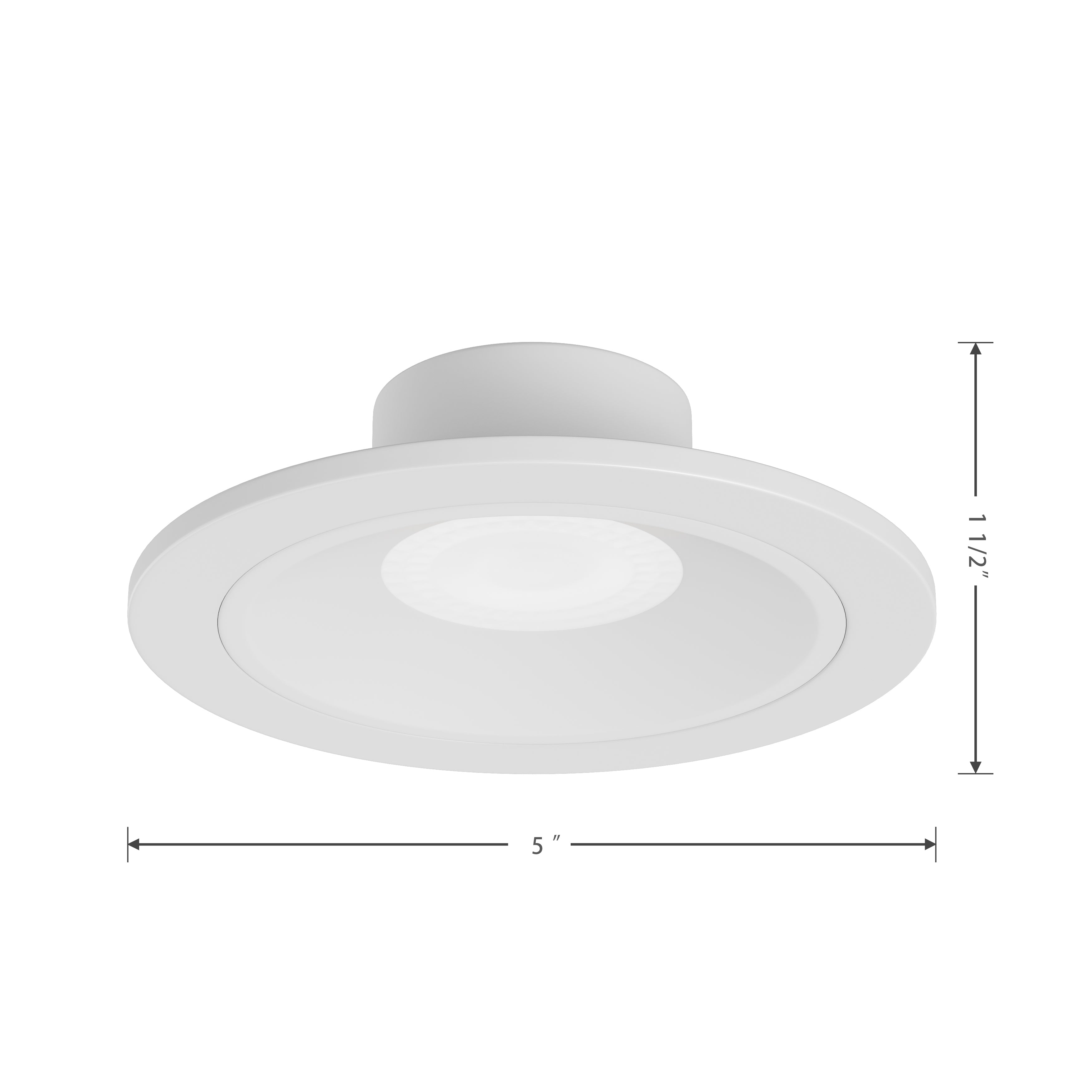 4-inch White Wall Light with 5-CCT Selectable White, 11W Output and Dimmable LED