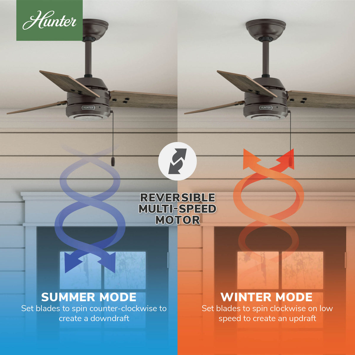36 inch Cassius Noble Bronze Damp Rated Ceiling Fan and Pull Chain